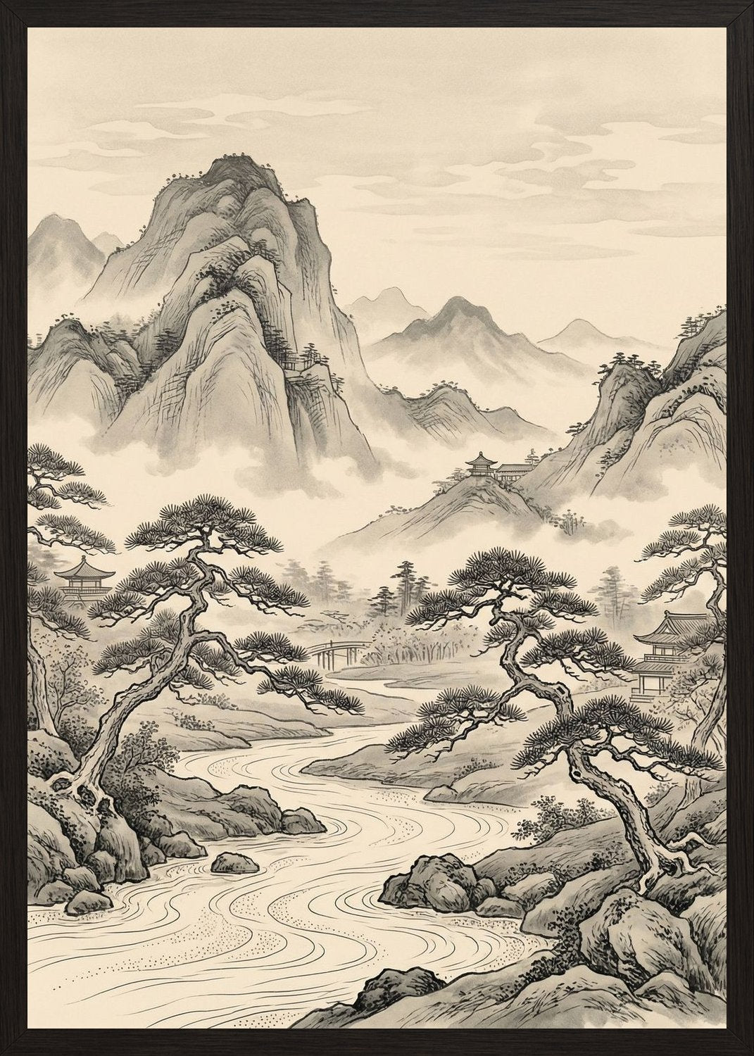 Poster in black frame