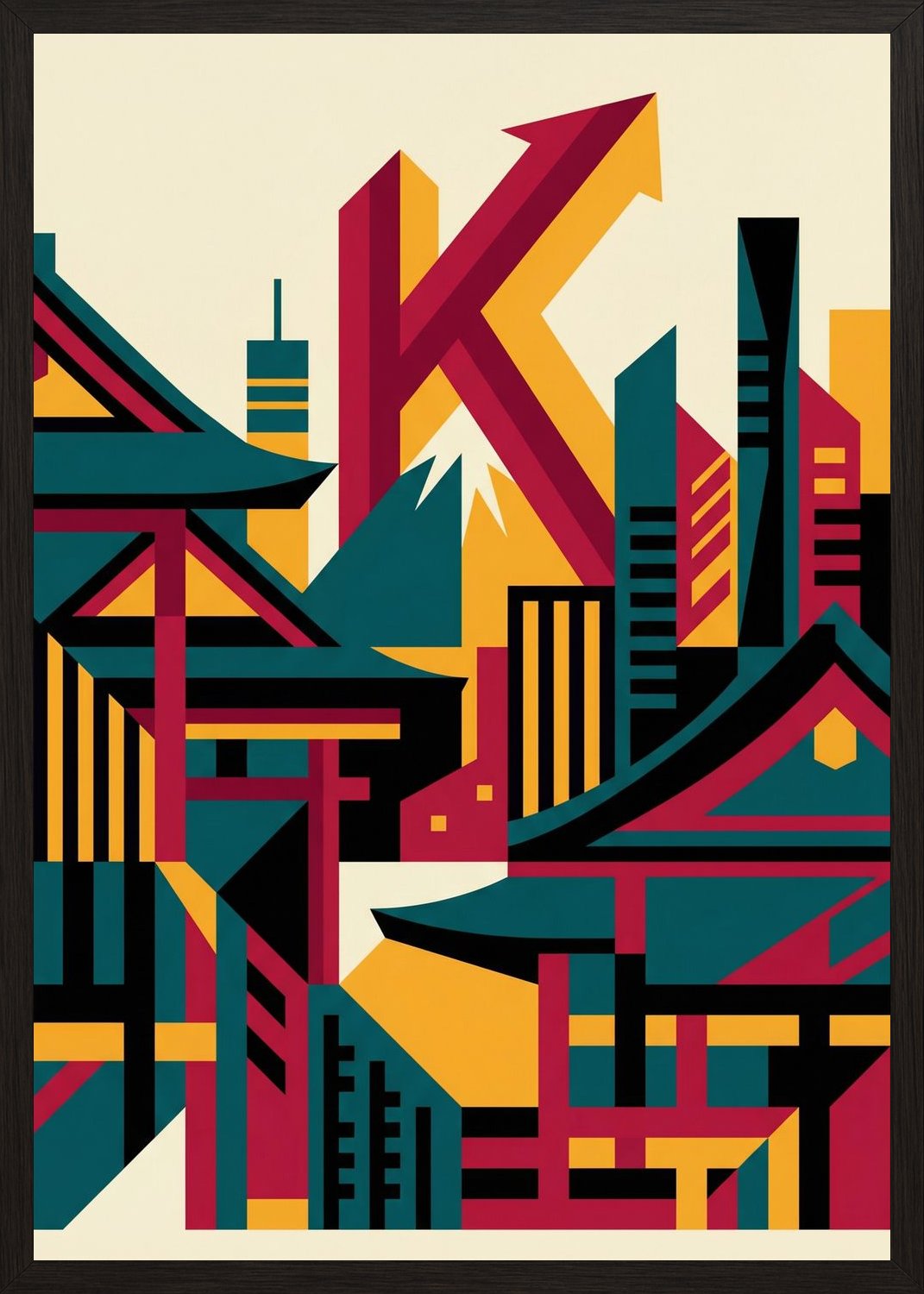 Poster in oak frame