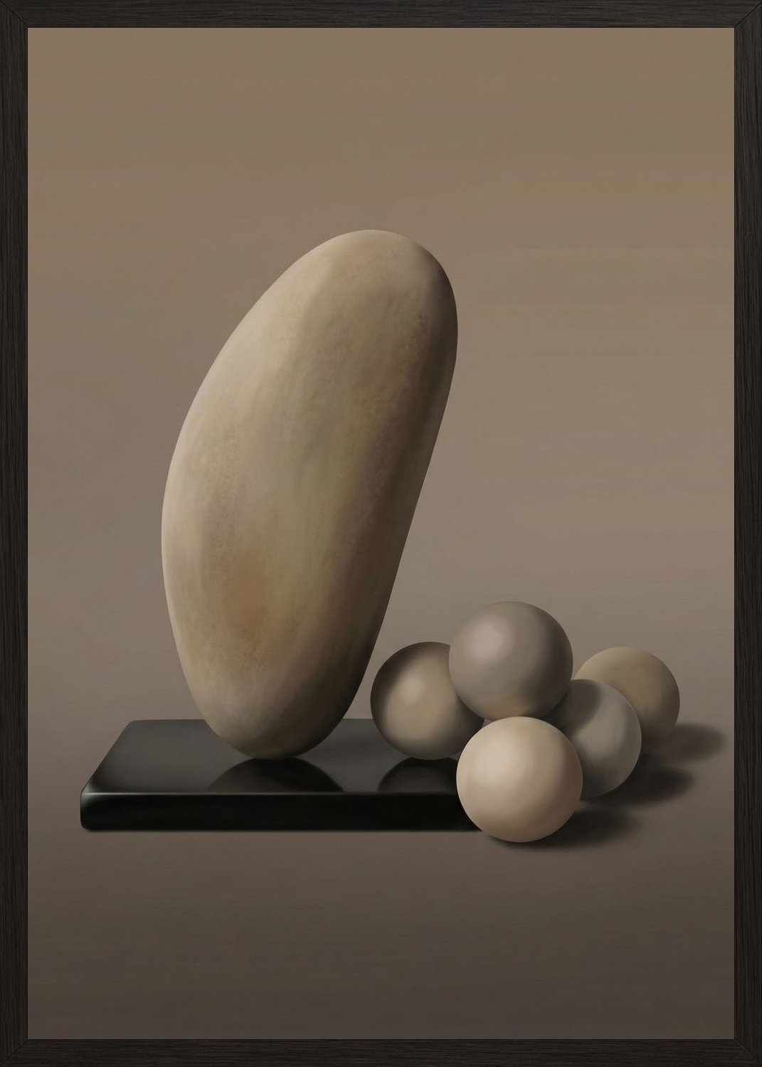 Poster in black frame