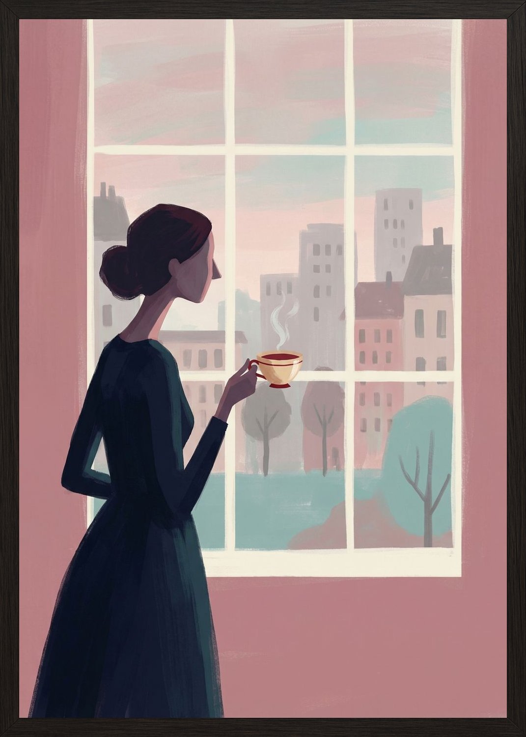 Poster in black frame