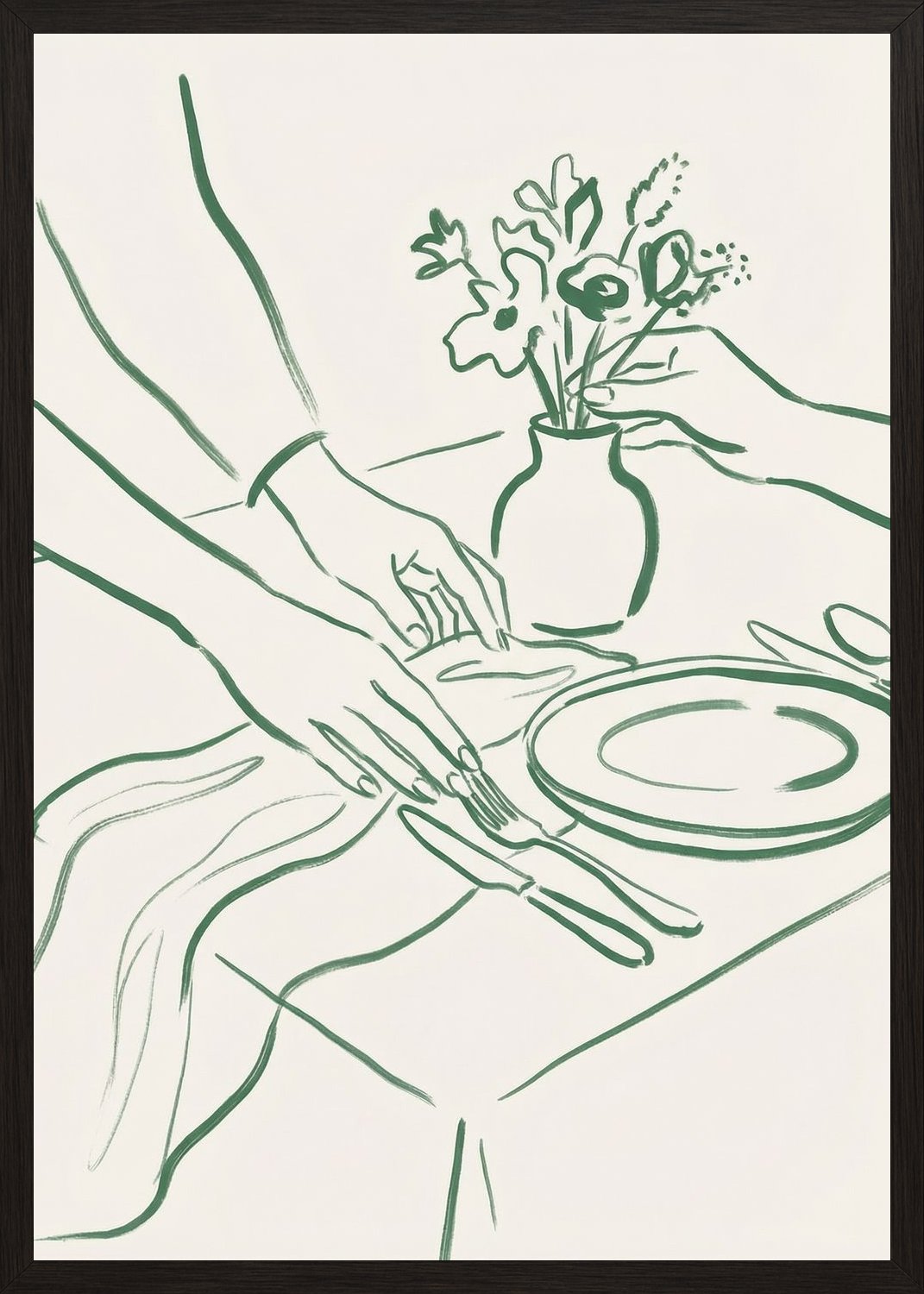 Poster in black frame