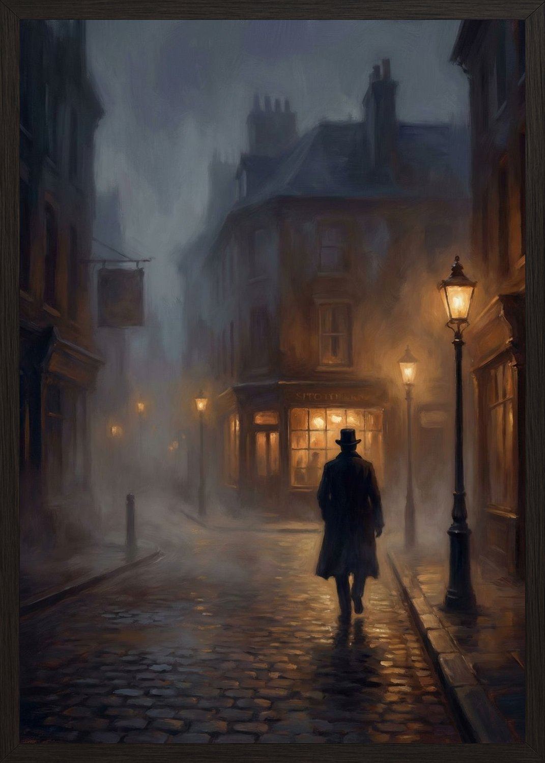 Poster in black frame