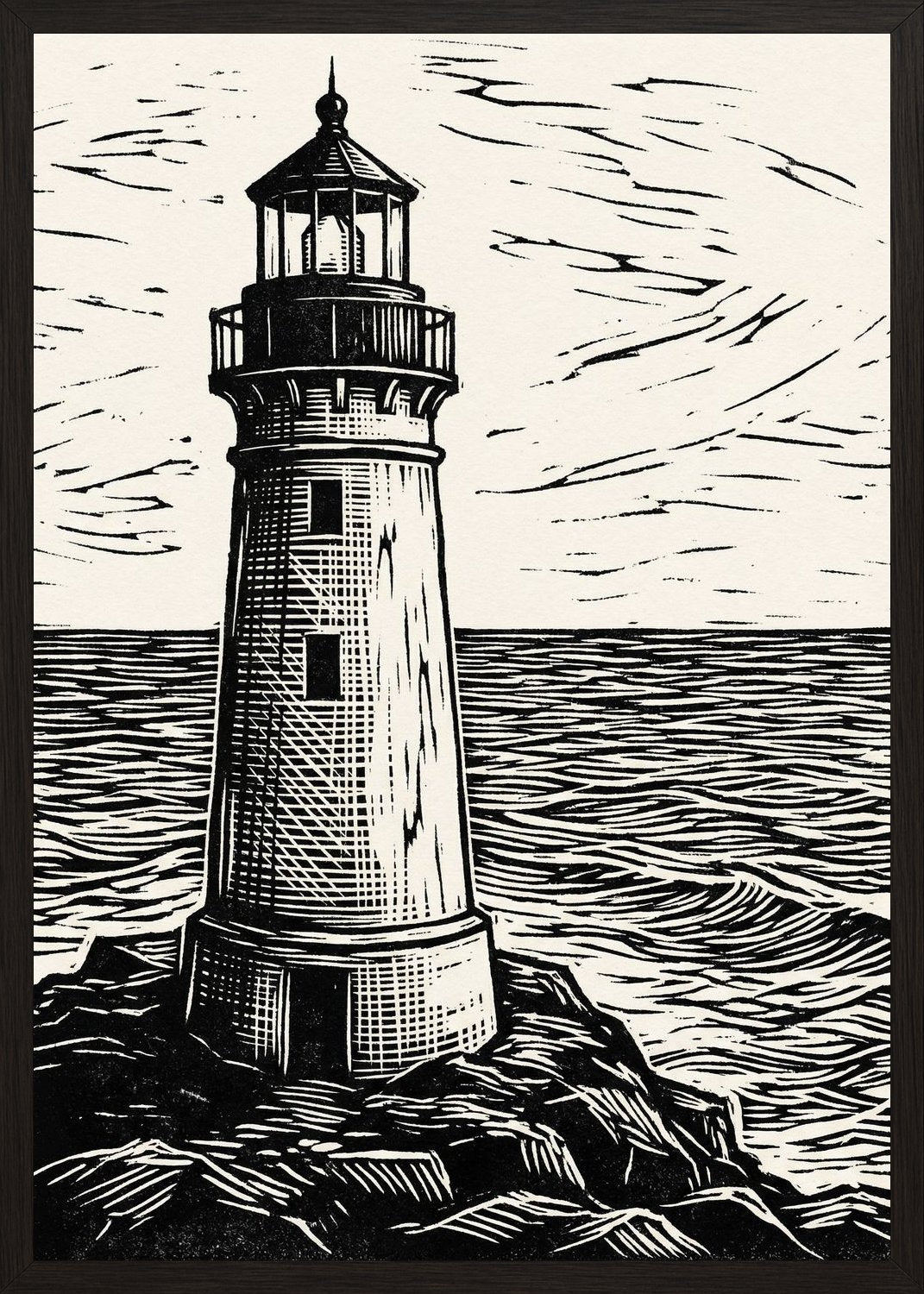 Poster in black frame