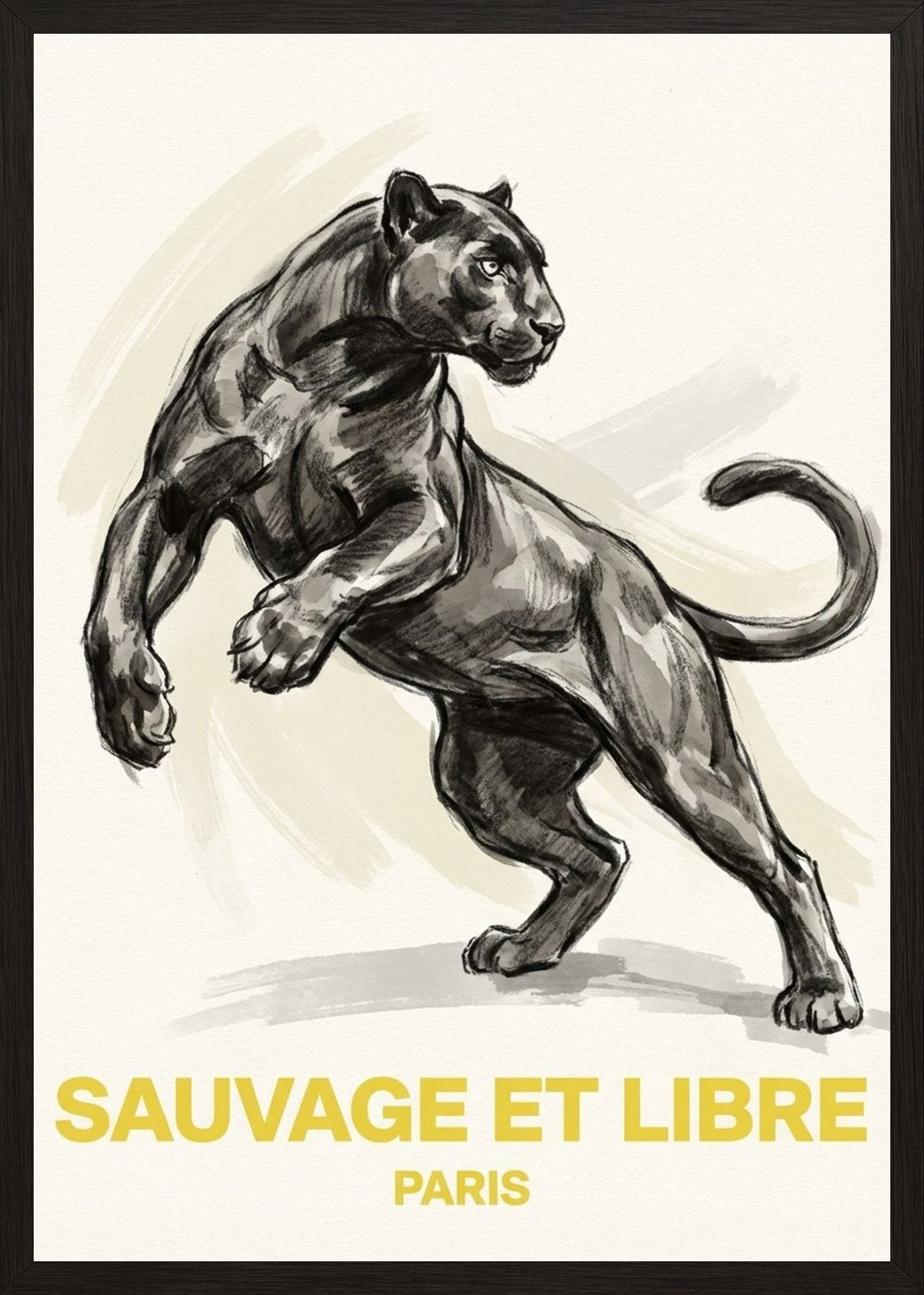 Poster in black frame