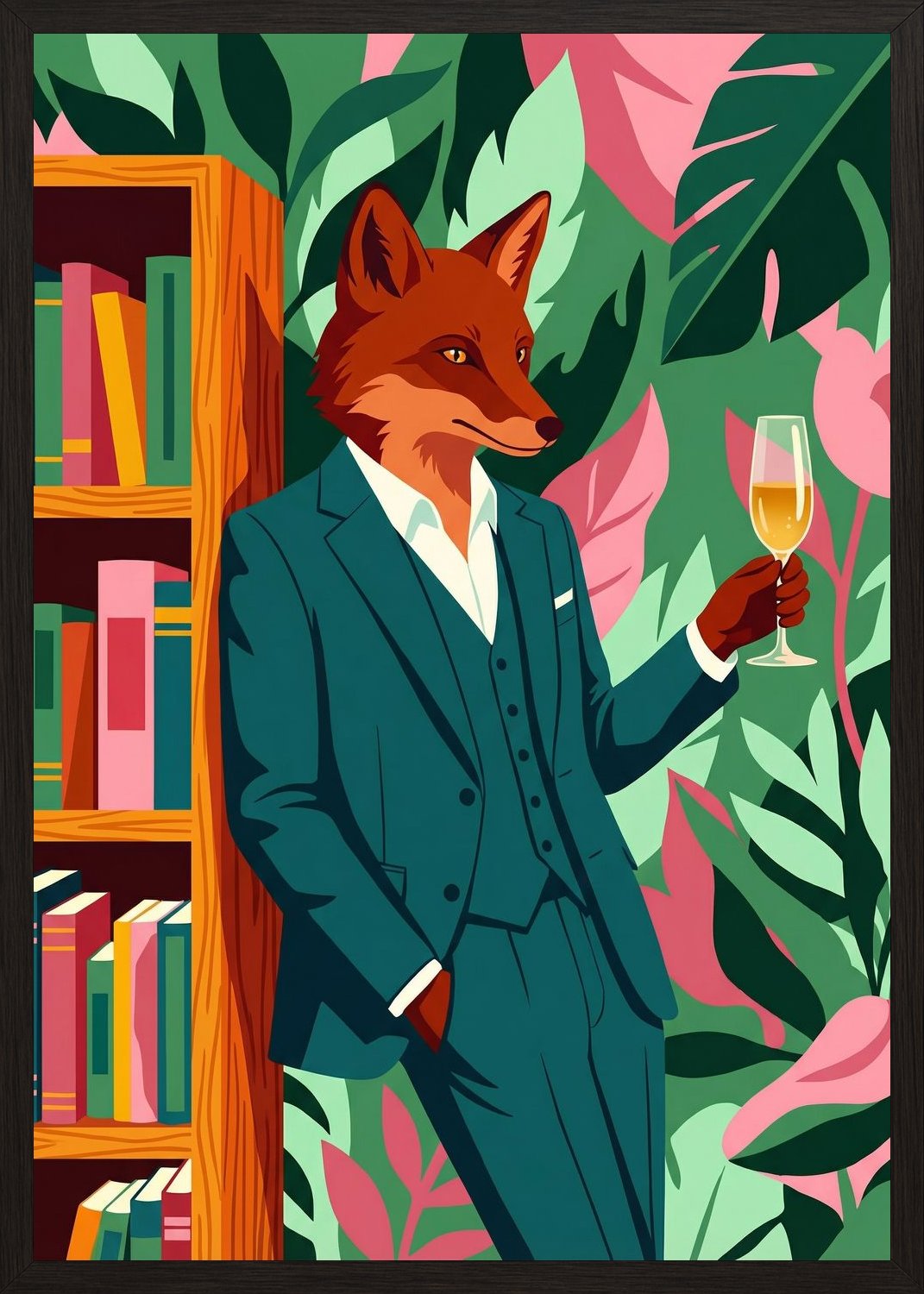 Poster in black frame