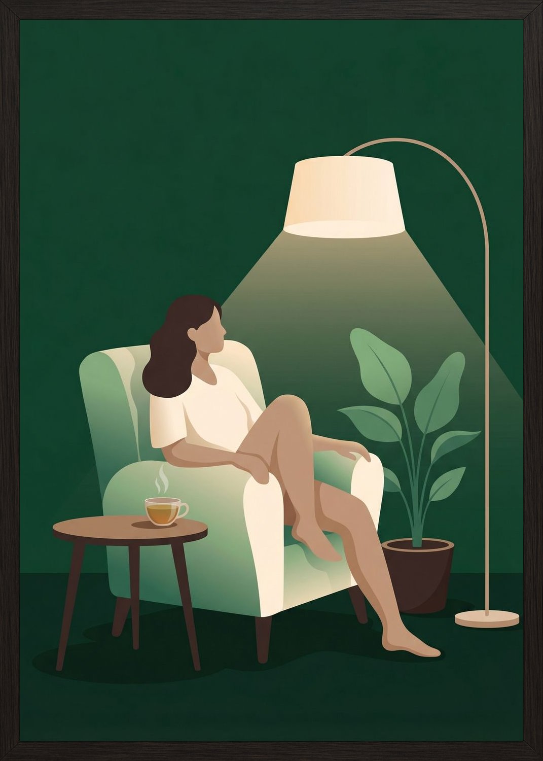 Poster in oak frame