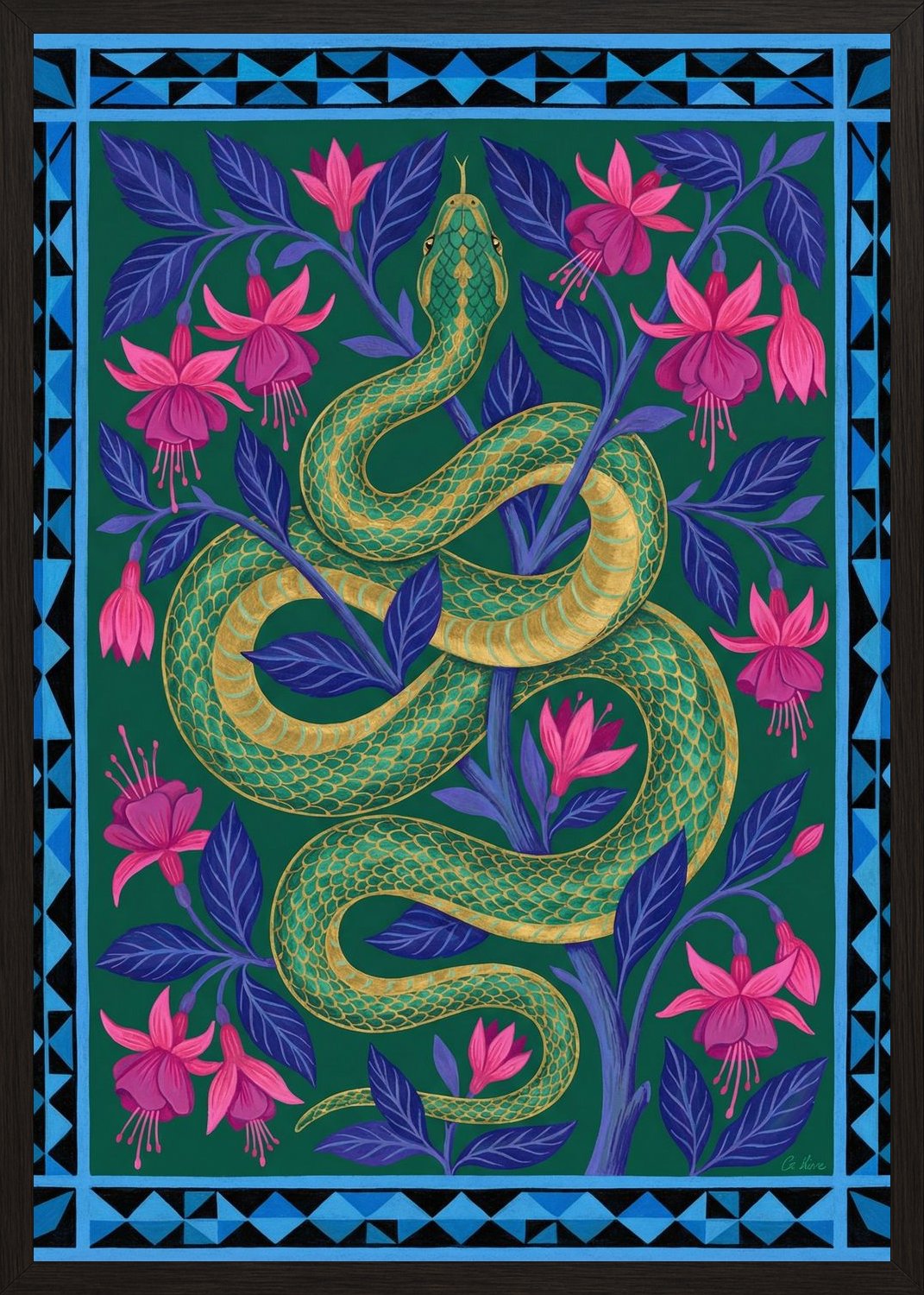 Poster in black frame