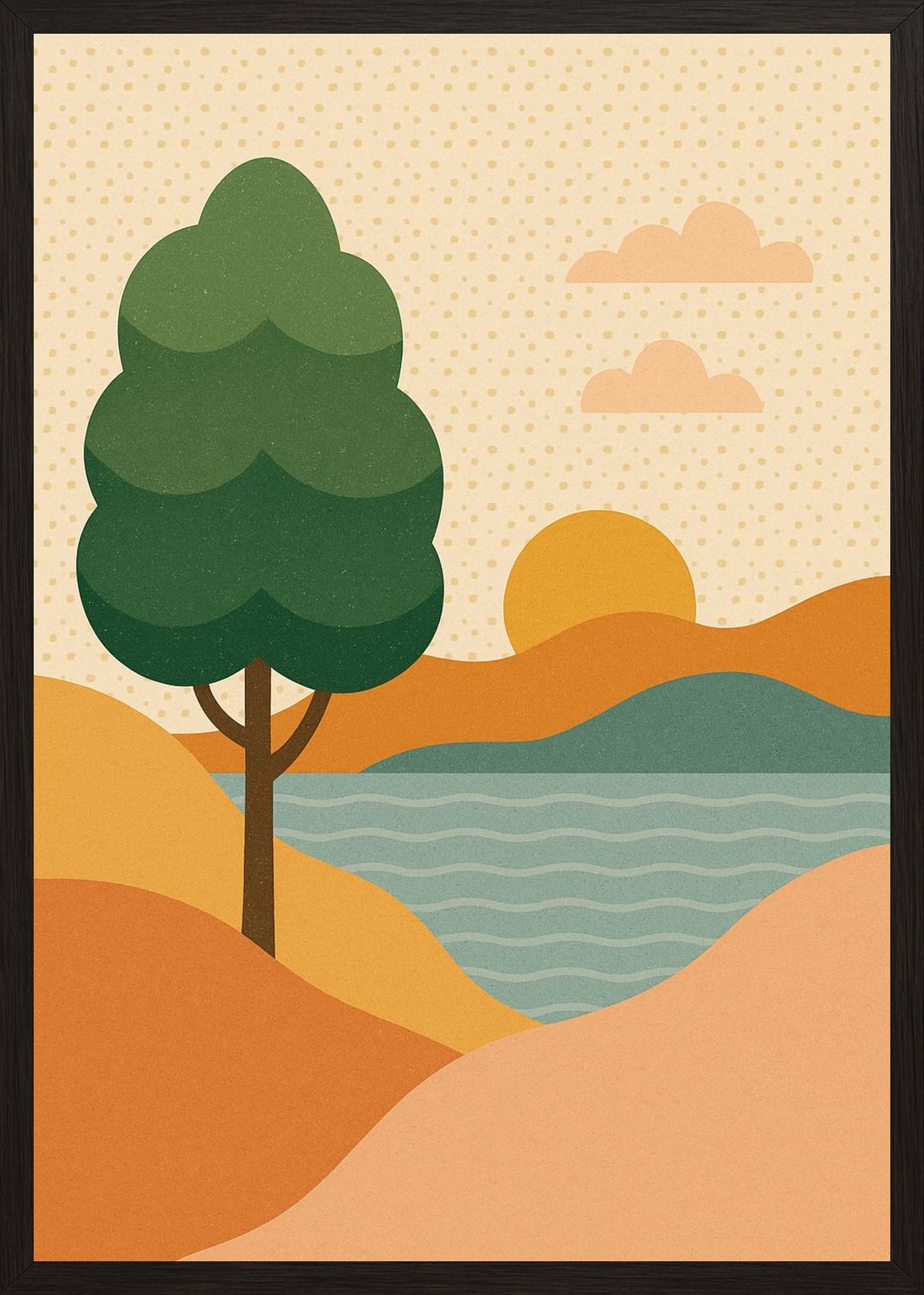 Poster in black frame