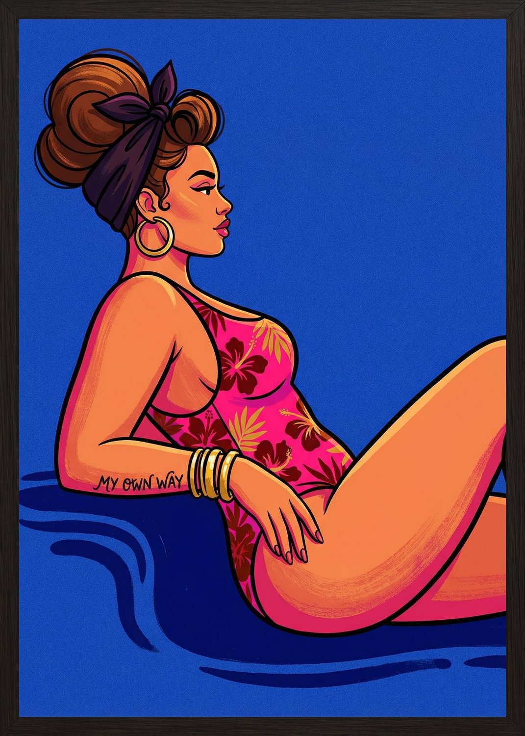 Poster in black frame