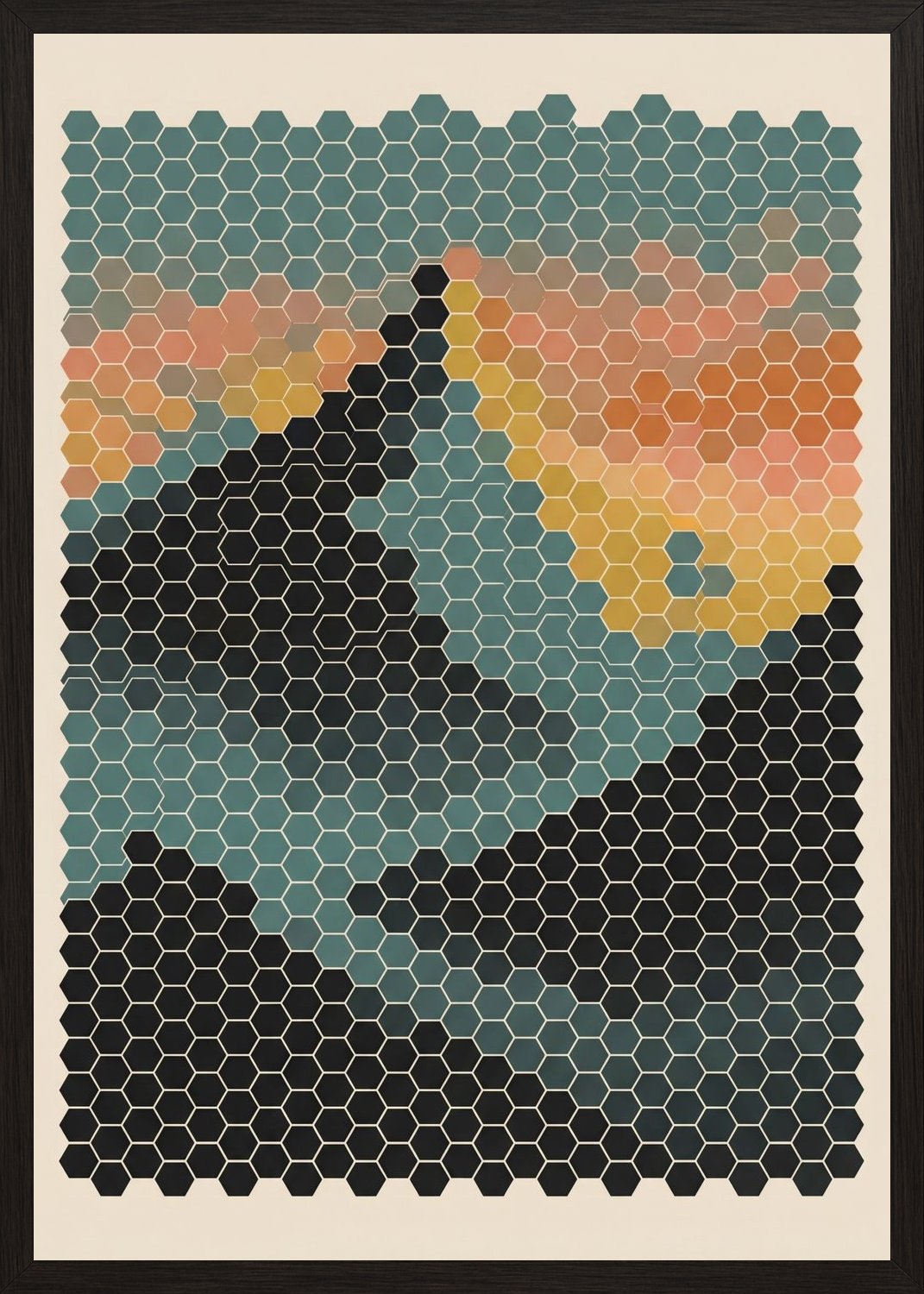 Poster in oak frame