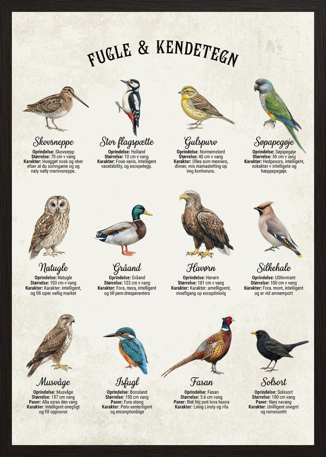 Poster in black frame