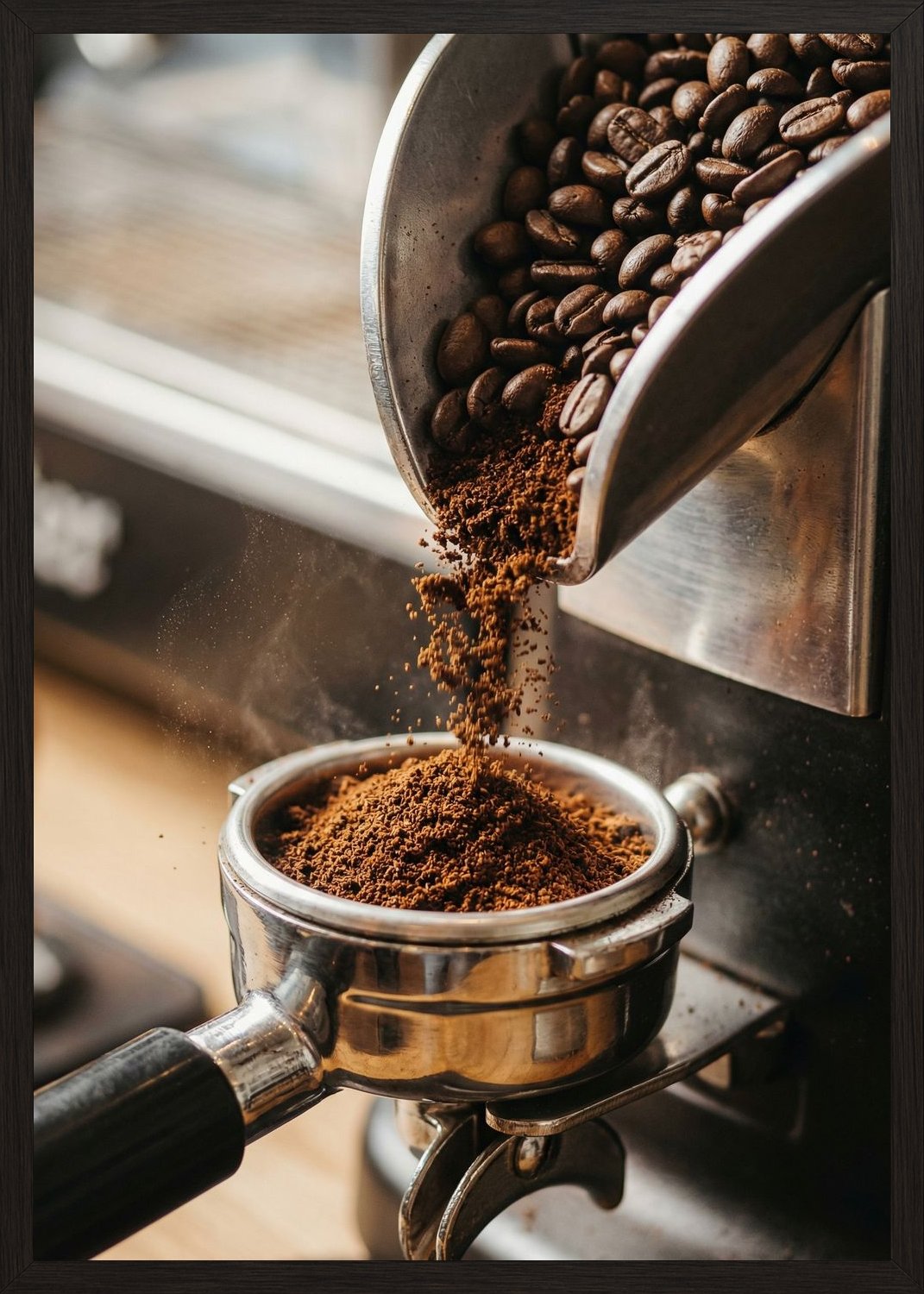 Poster in black frame