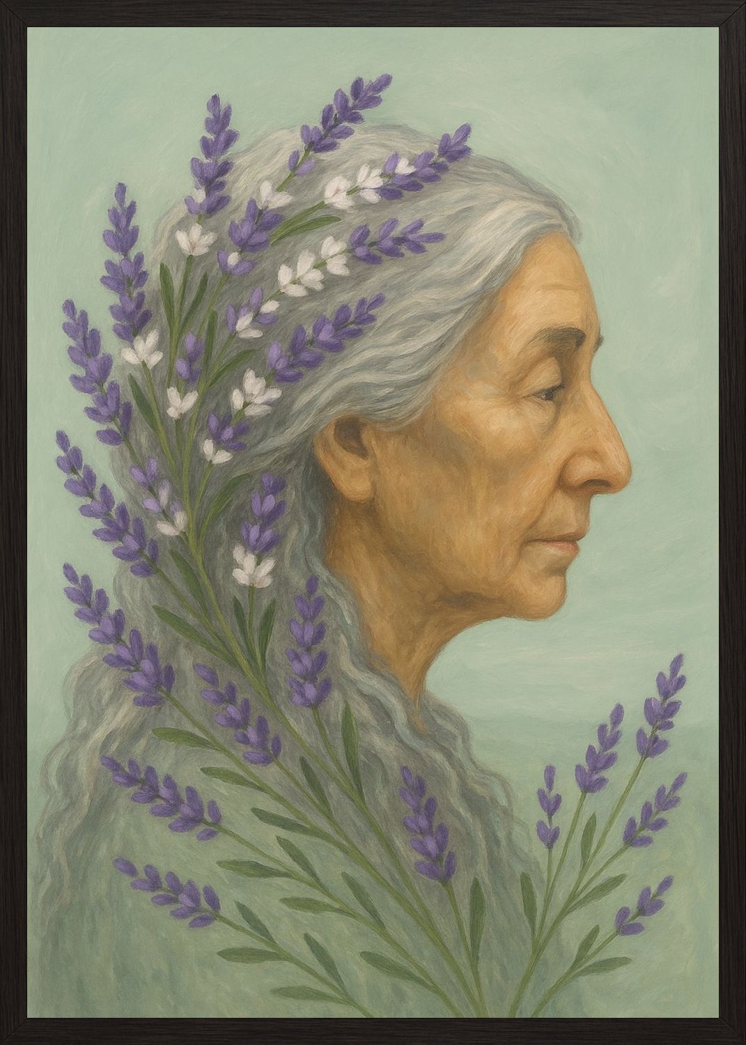 Poster in black frame