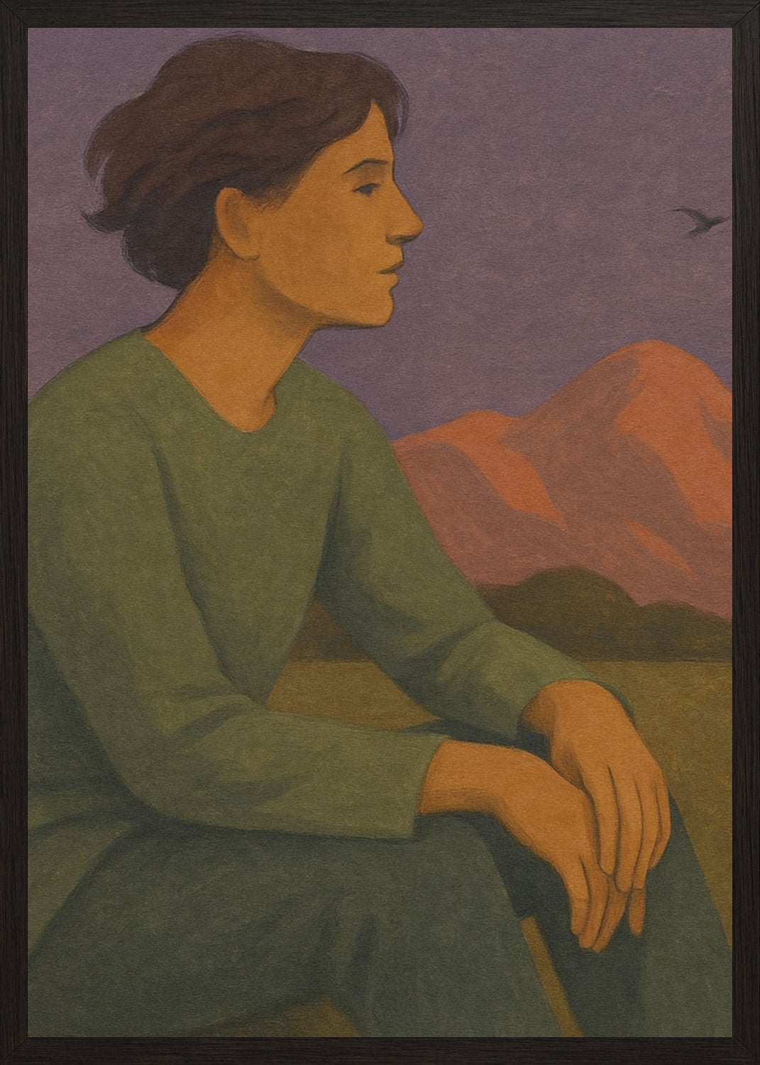 Poster in black frame