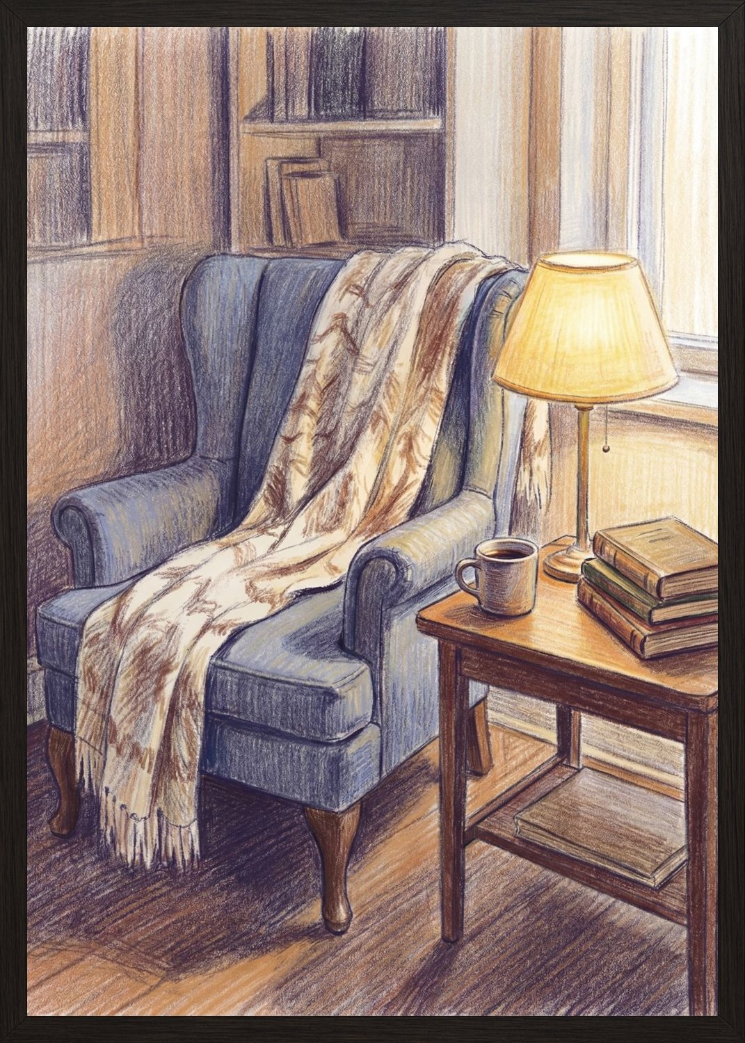 Poster in oak frame