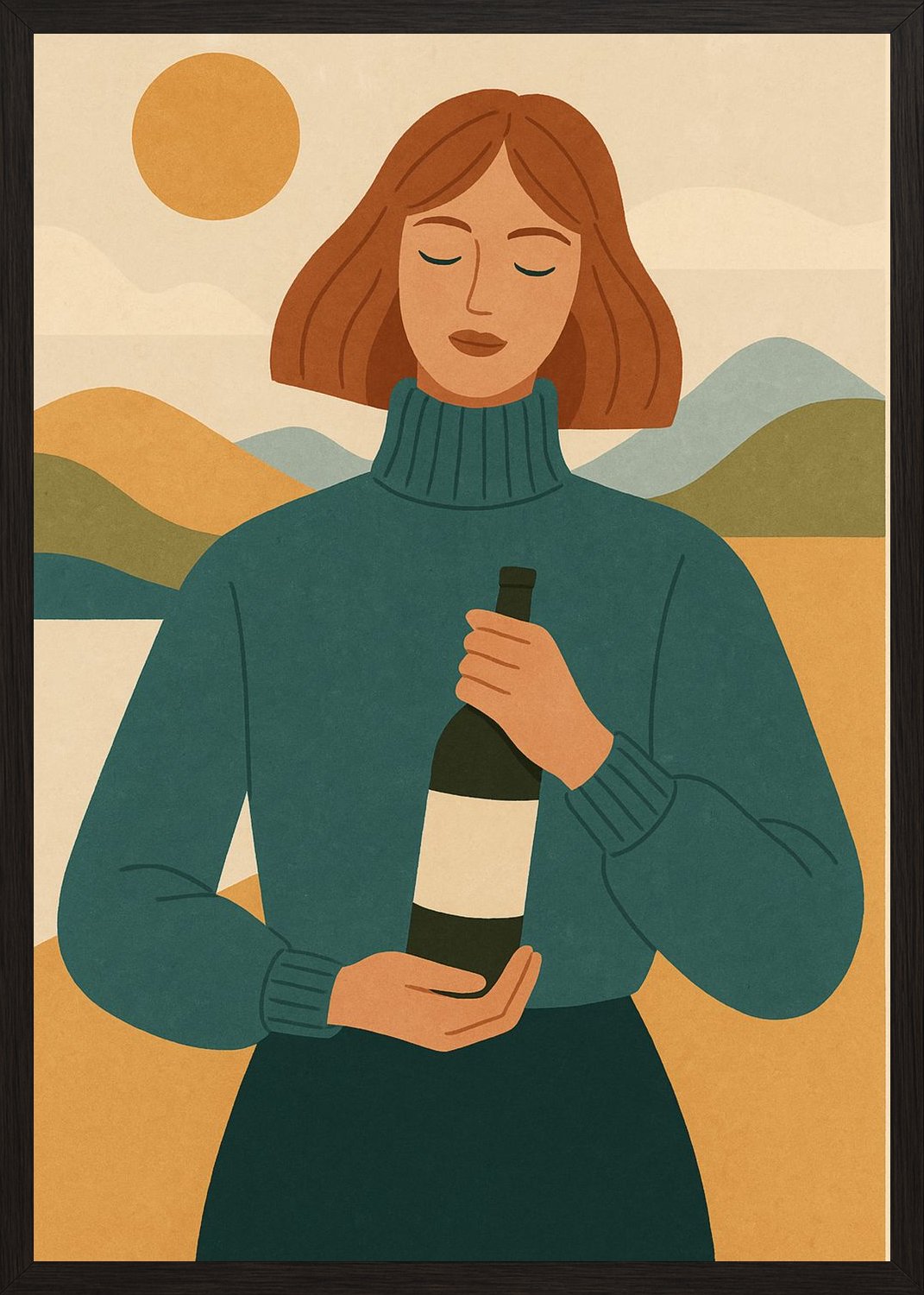 Poster in black frame