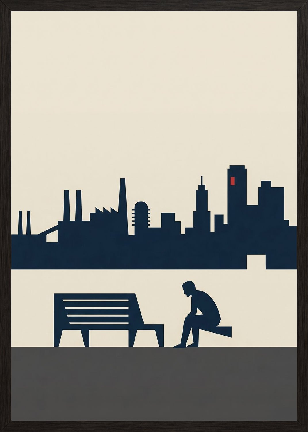 Poster in black frame