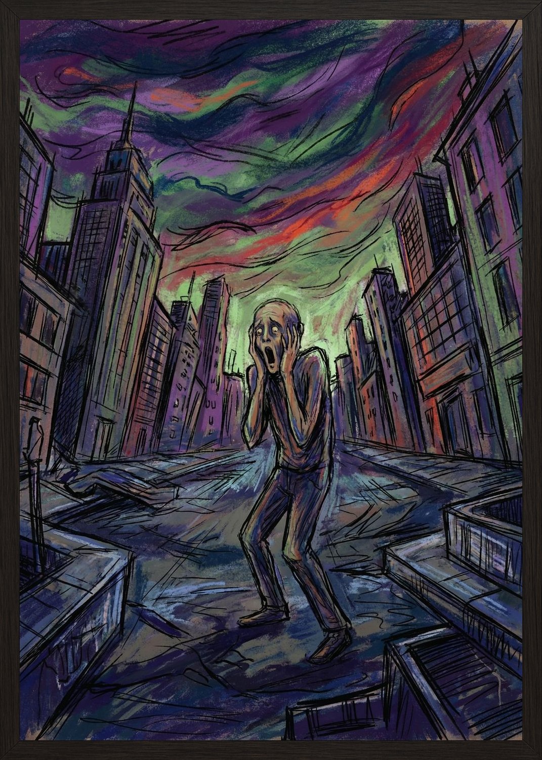 Poster in black frame