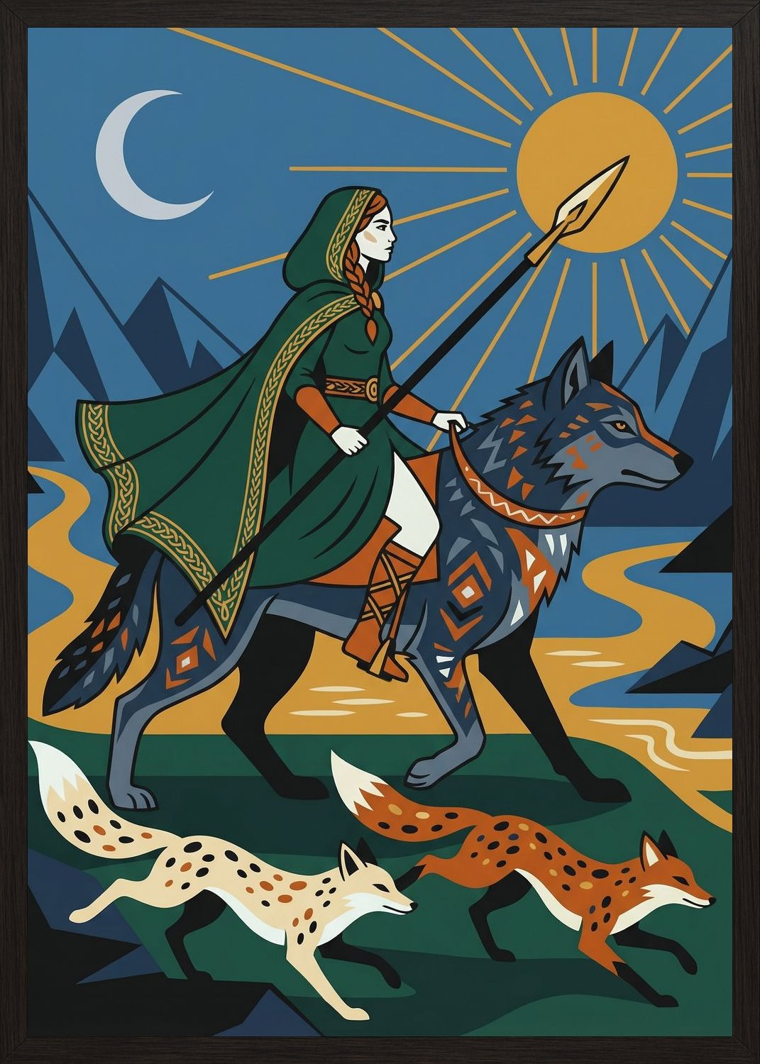 Poster in black frame