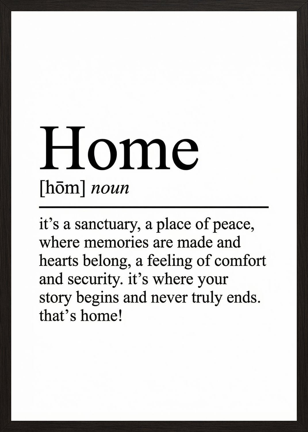 Poster in black frame