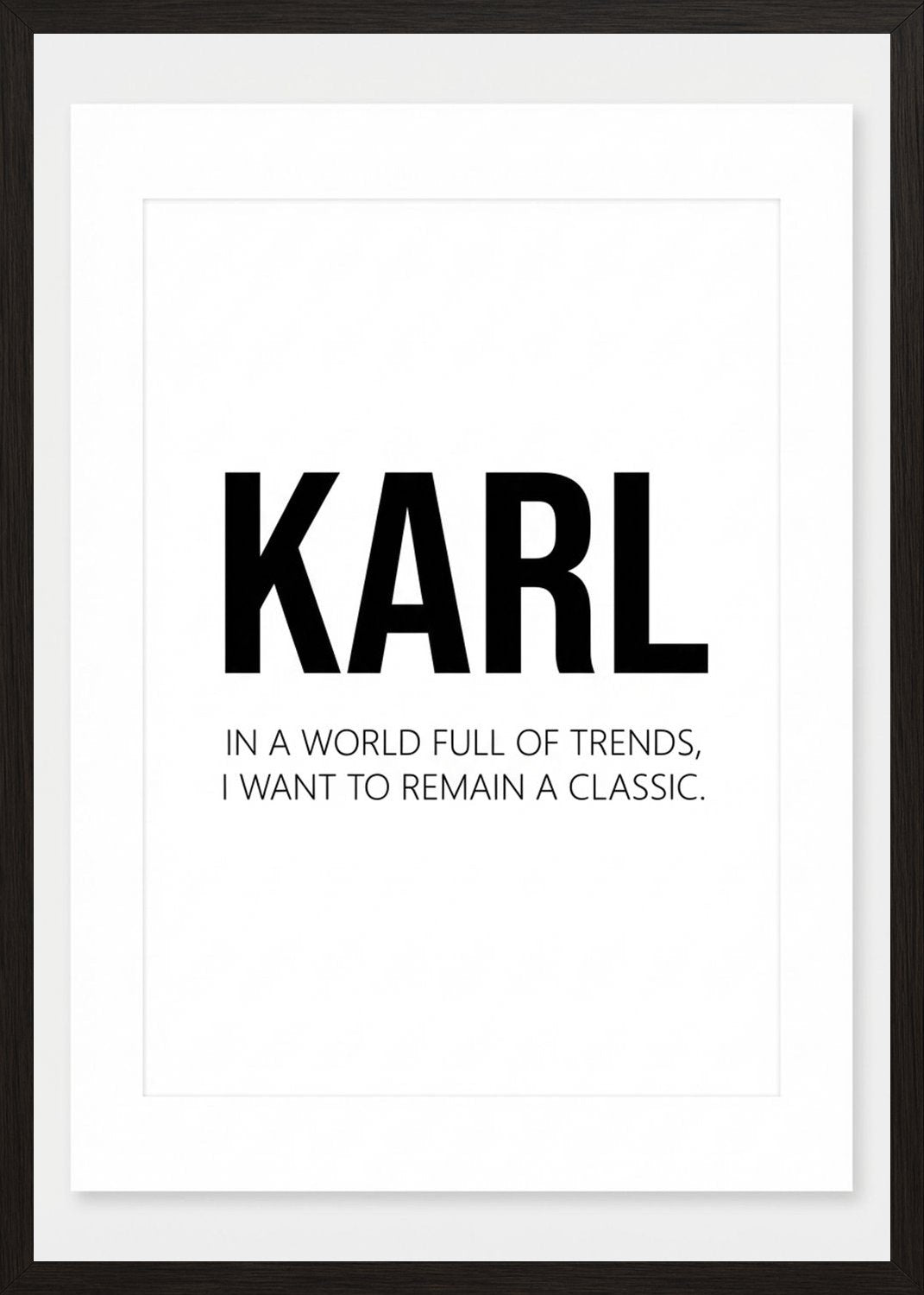 Poster in black frame