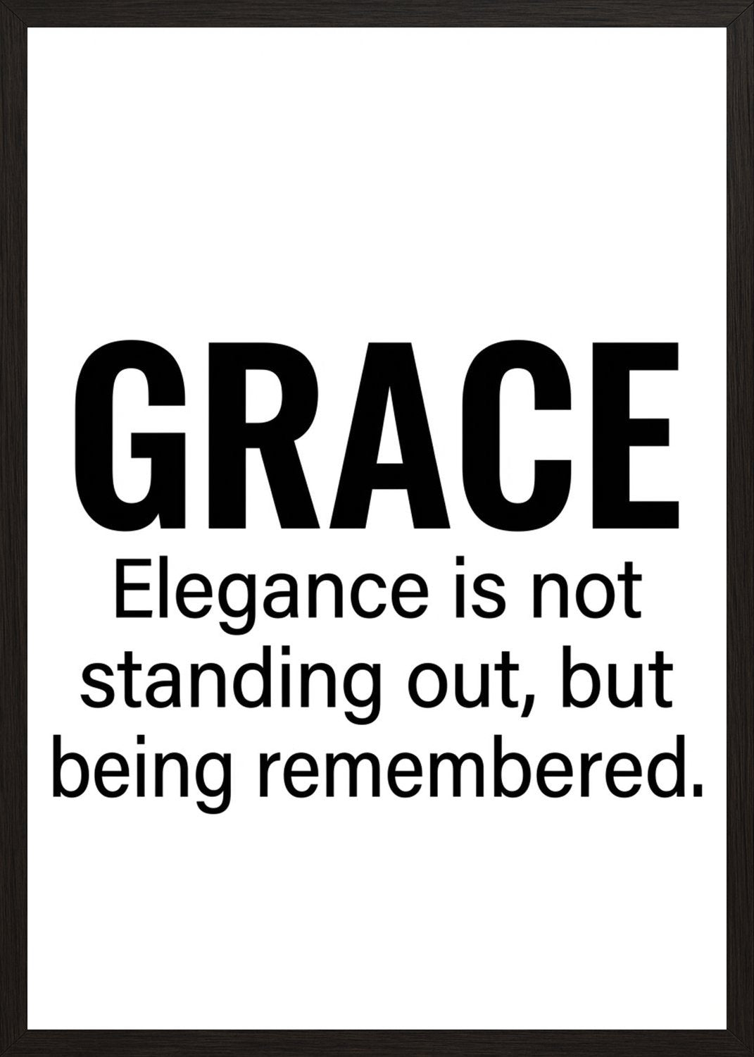 Poster in black frame