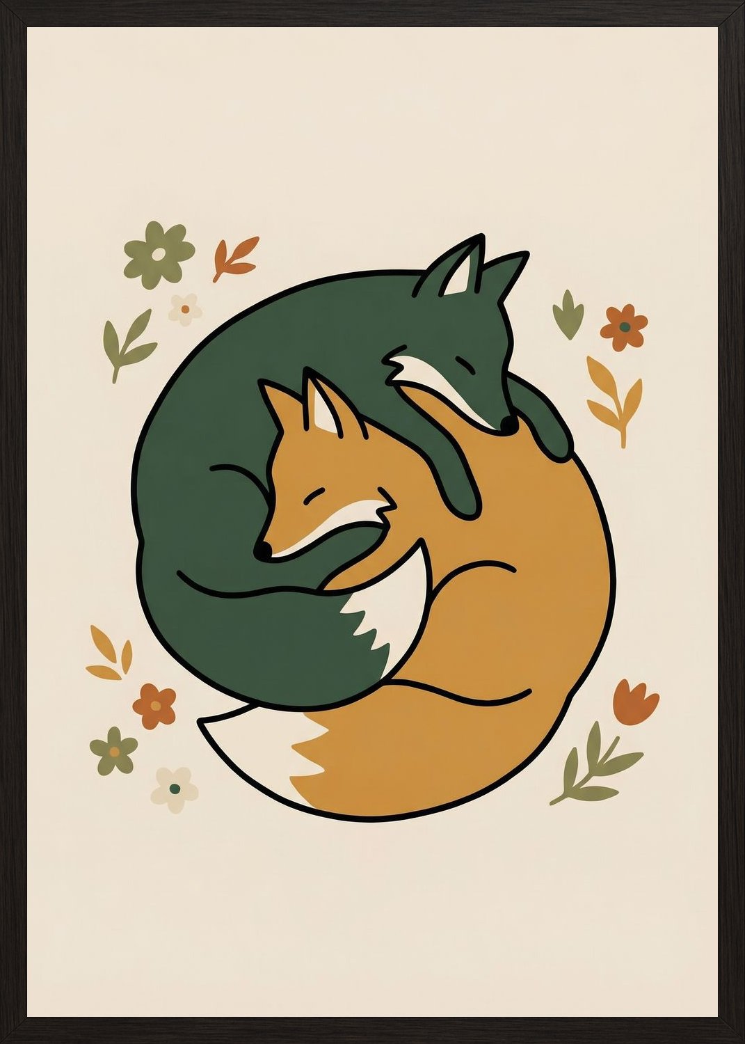 Poster in black frame