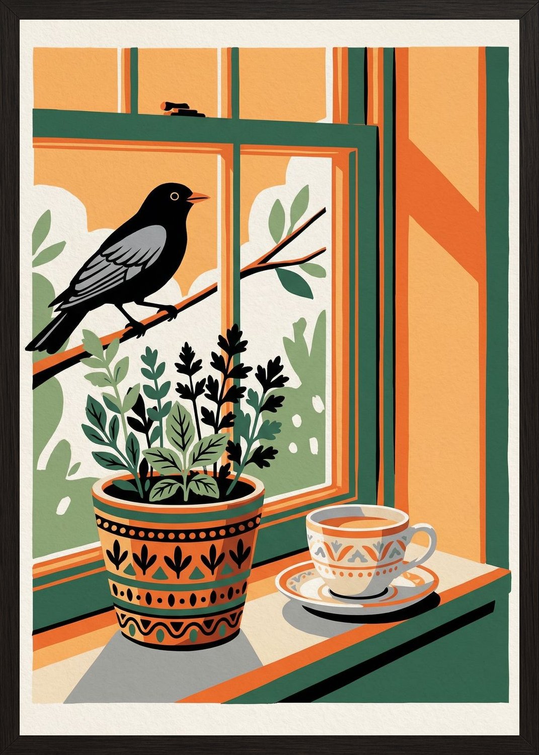 Poster in black frame