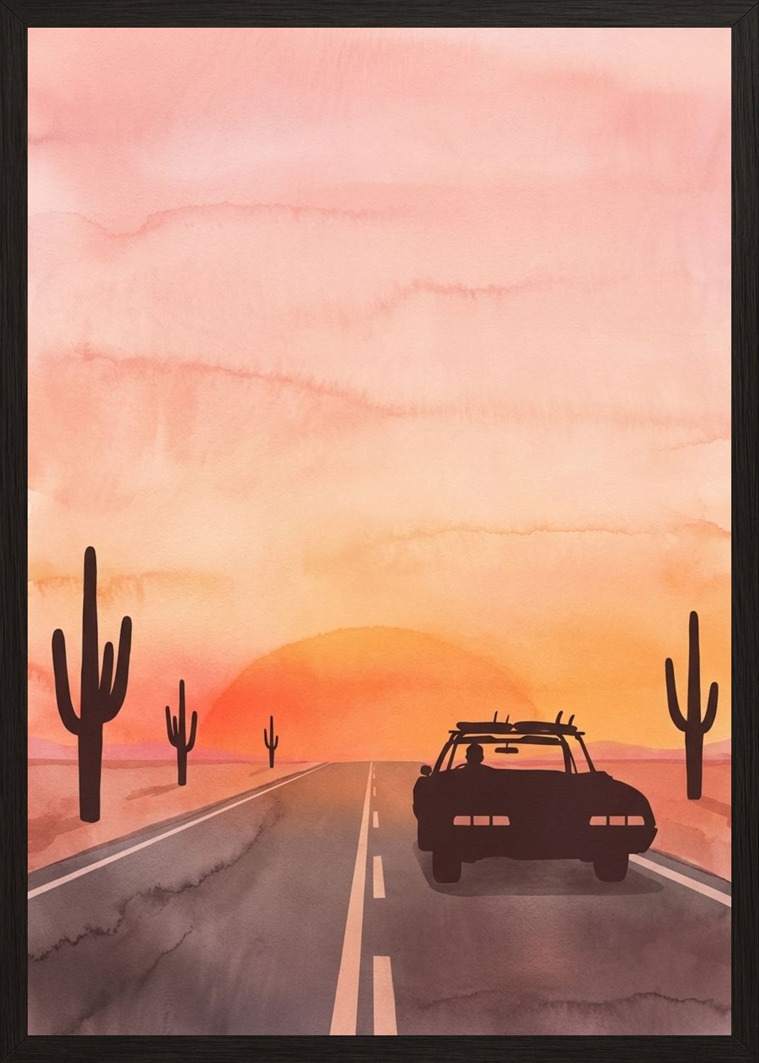 Poster in black frame