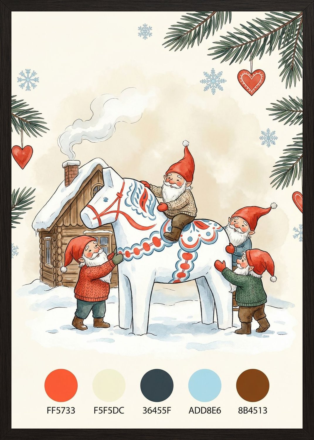 Poster in black frame