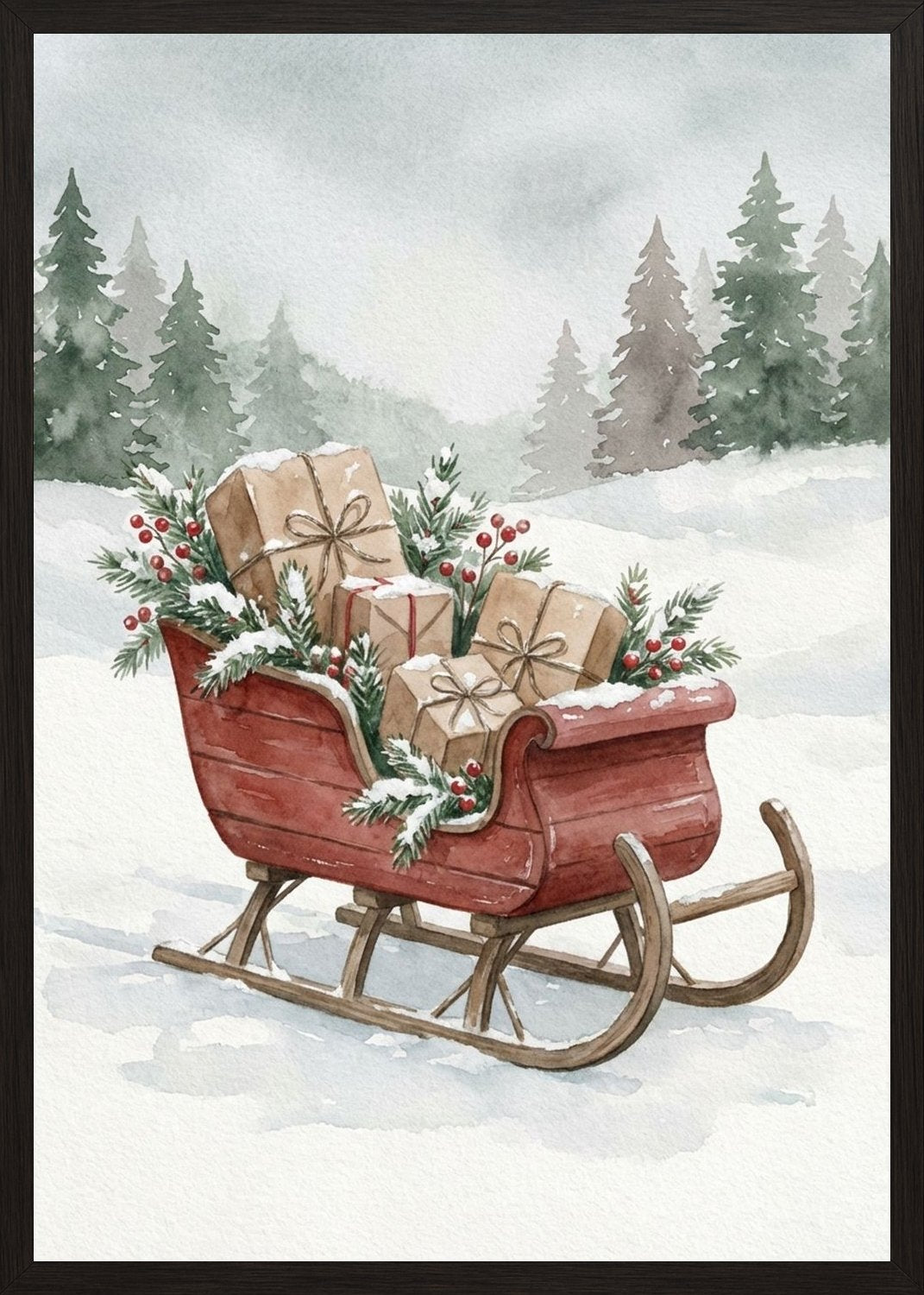 Poster in black frame