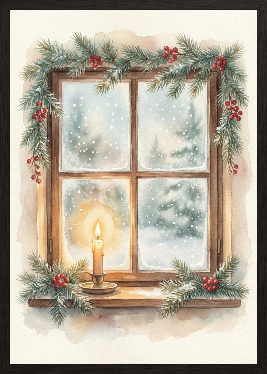 Poster in black frame