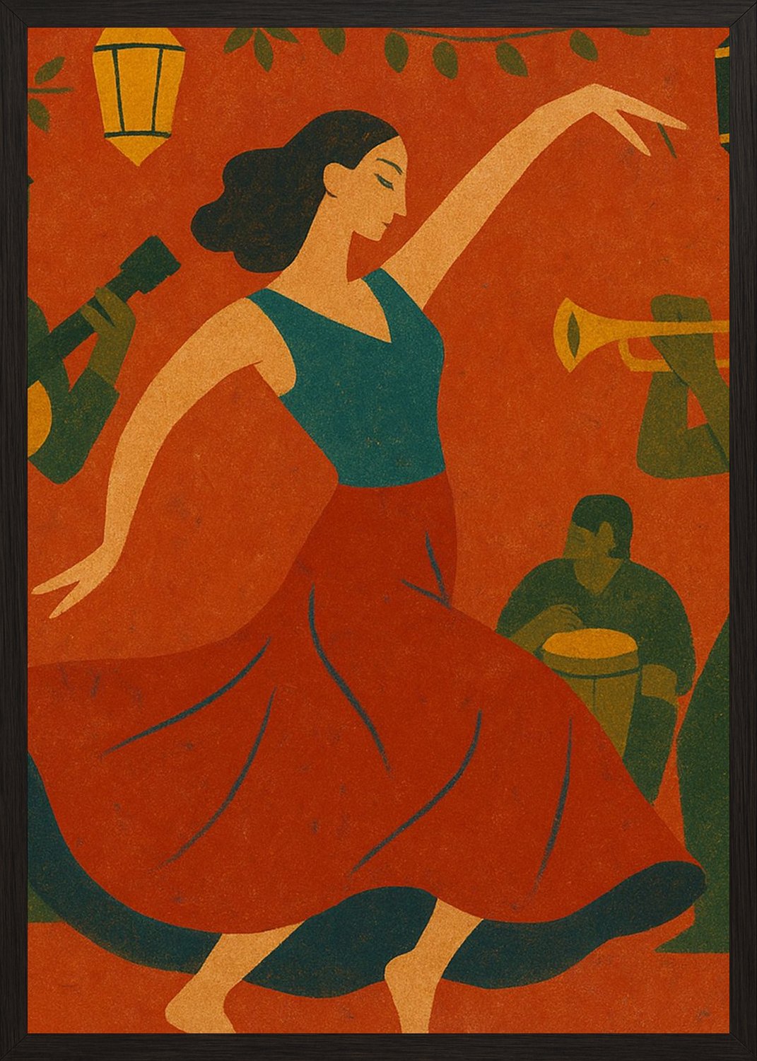 Poster in black frame
