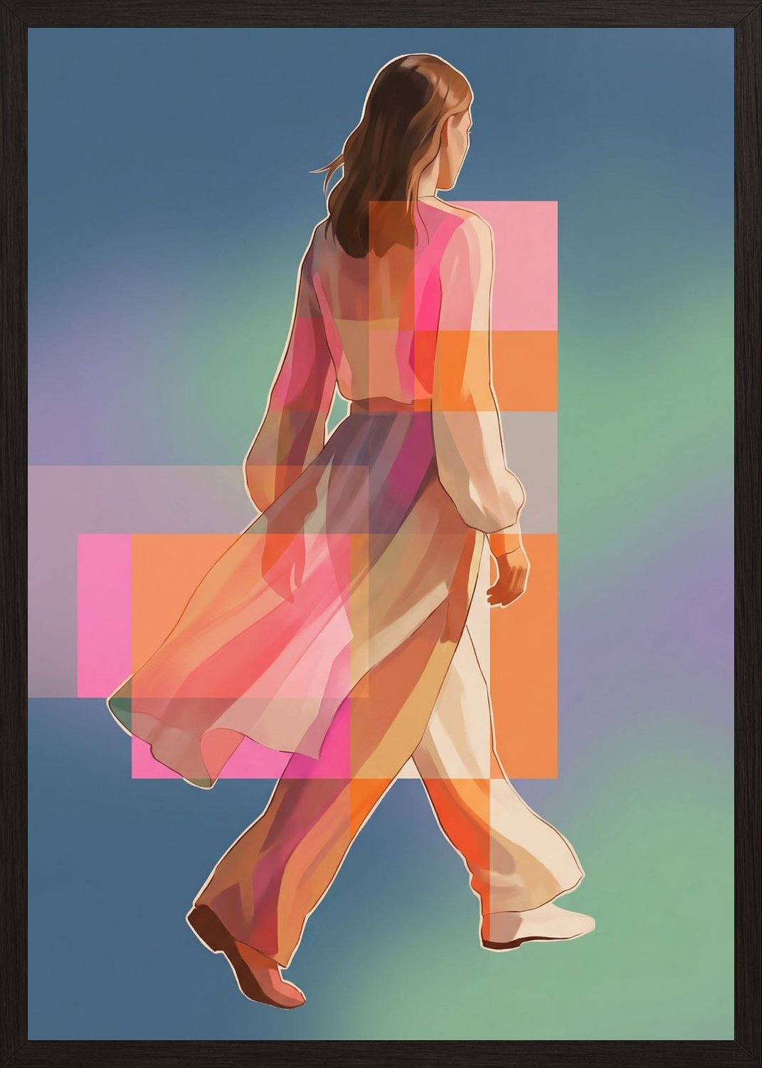 Poster in oak frame
