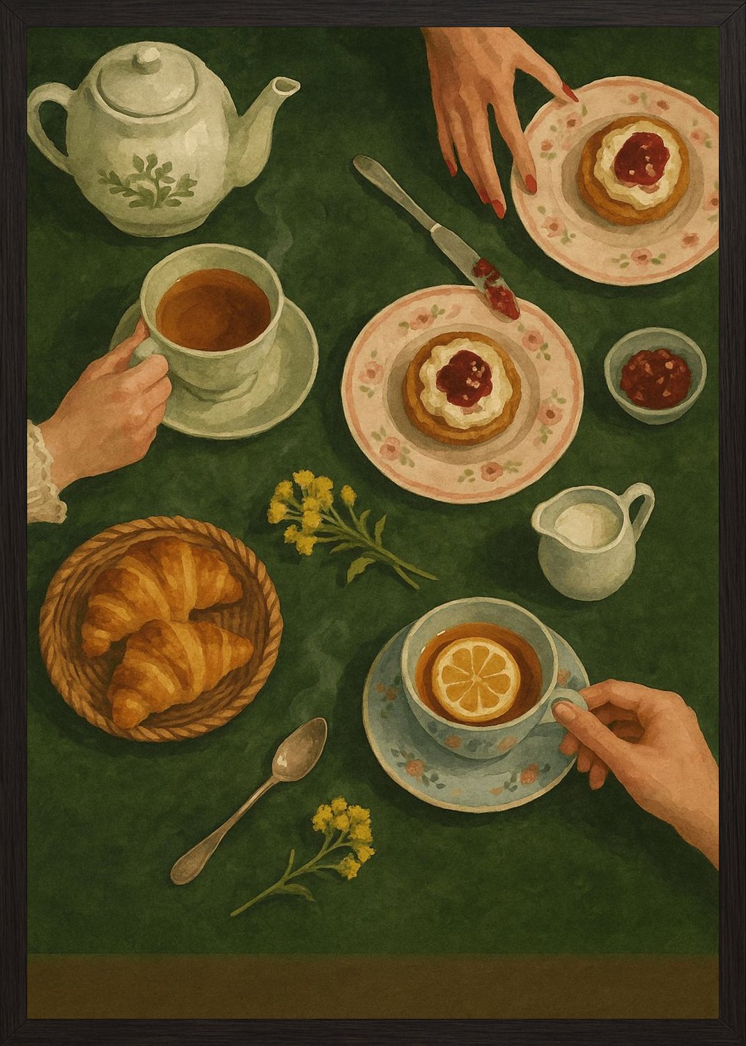 Poster in black frame