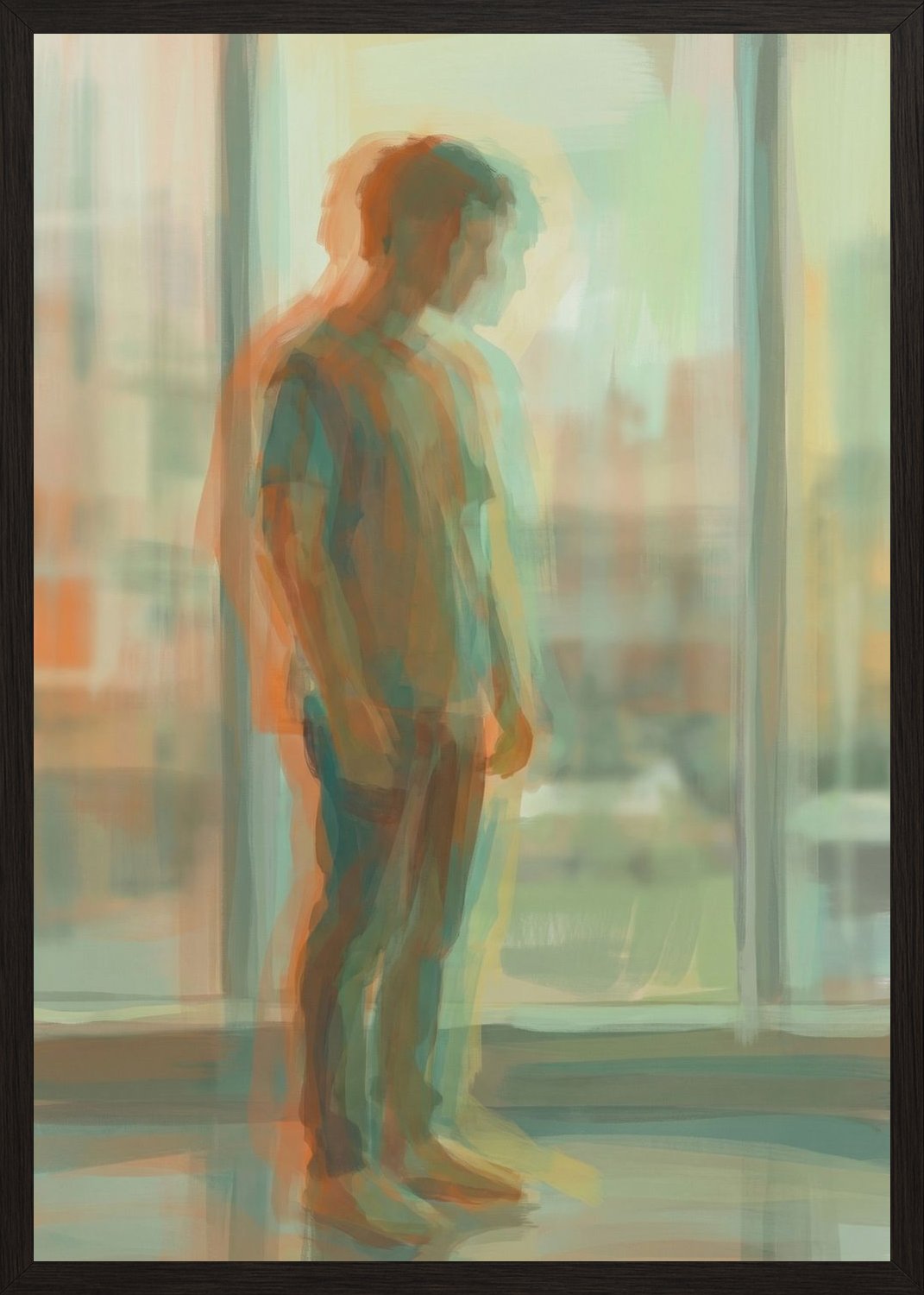 Poster in black frame