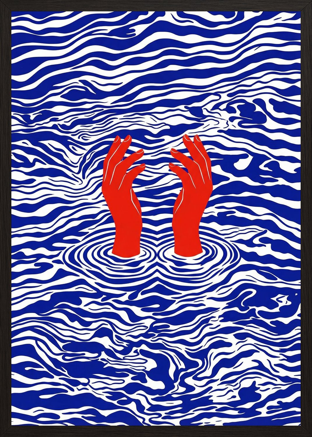 Poster in black frame