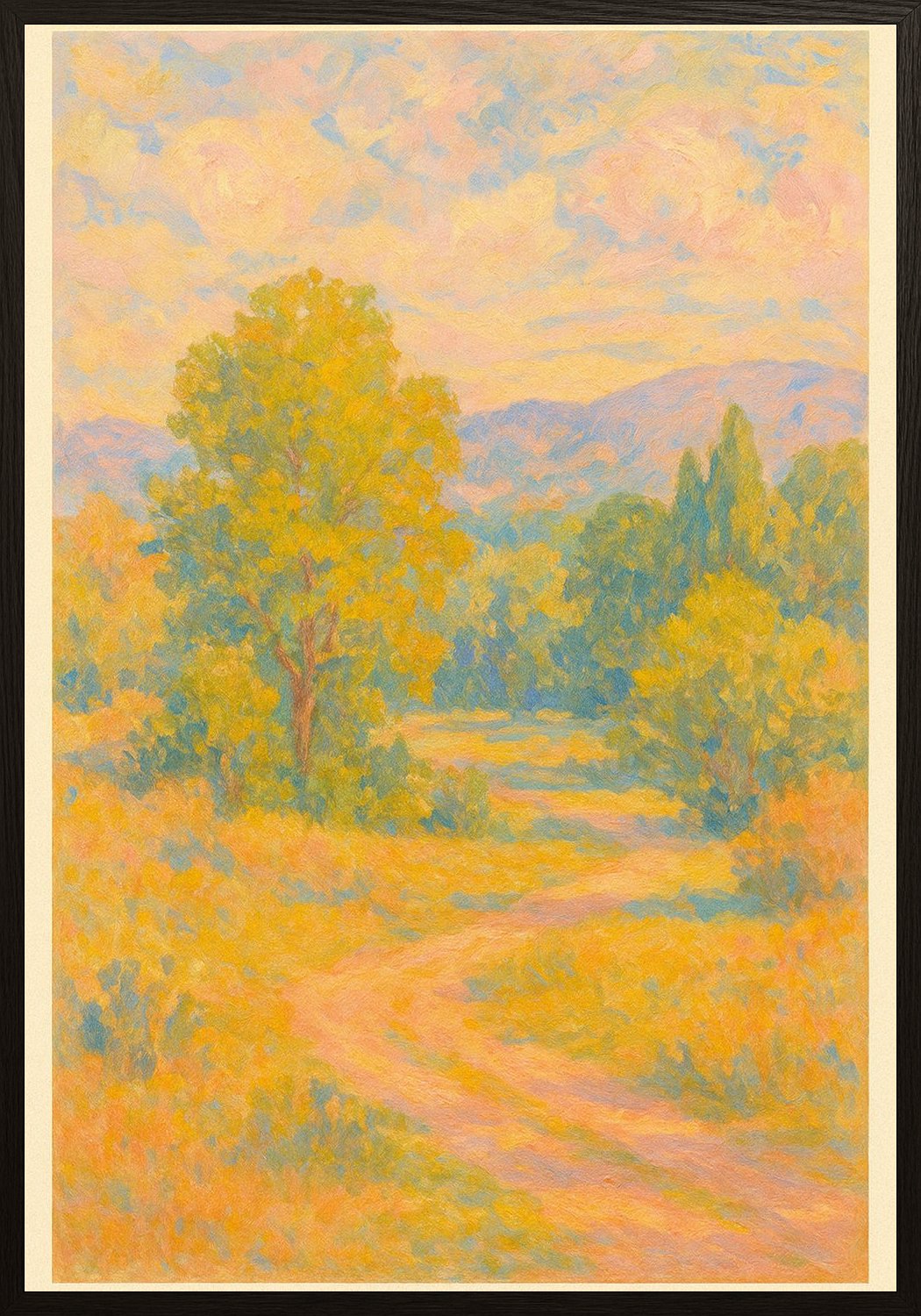 Poster in black frame