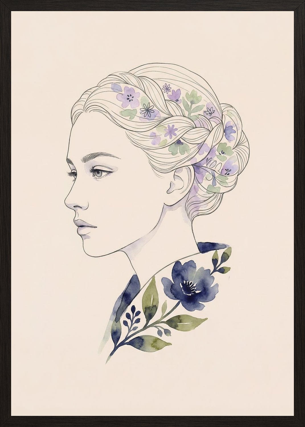 Poster in black frame