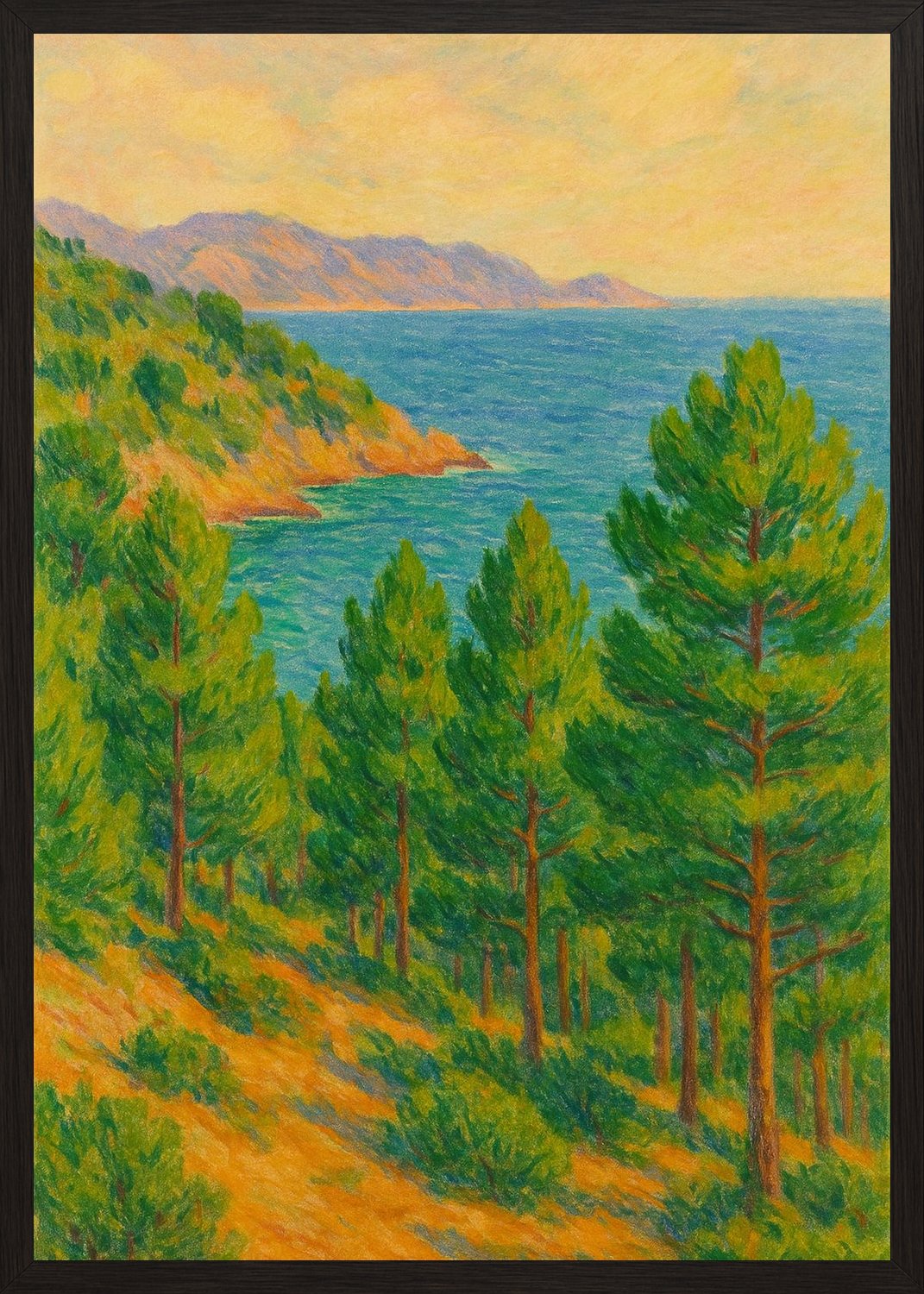 Poster in black frame