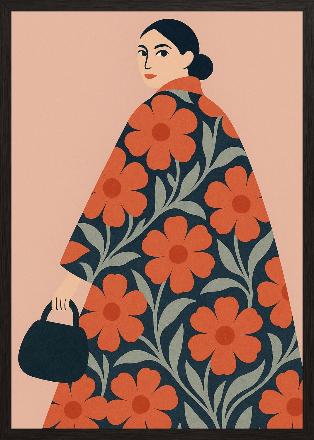 Poster in black frame