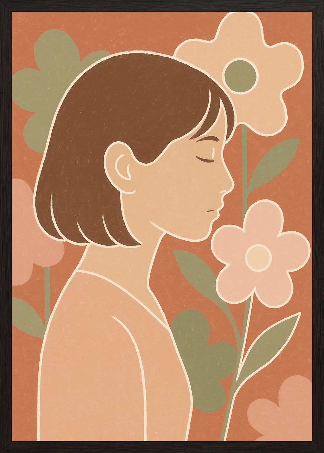 Poster in black frame