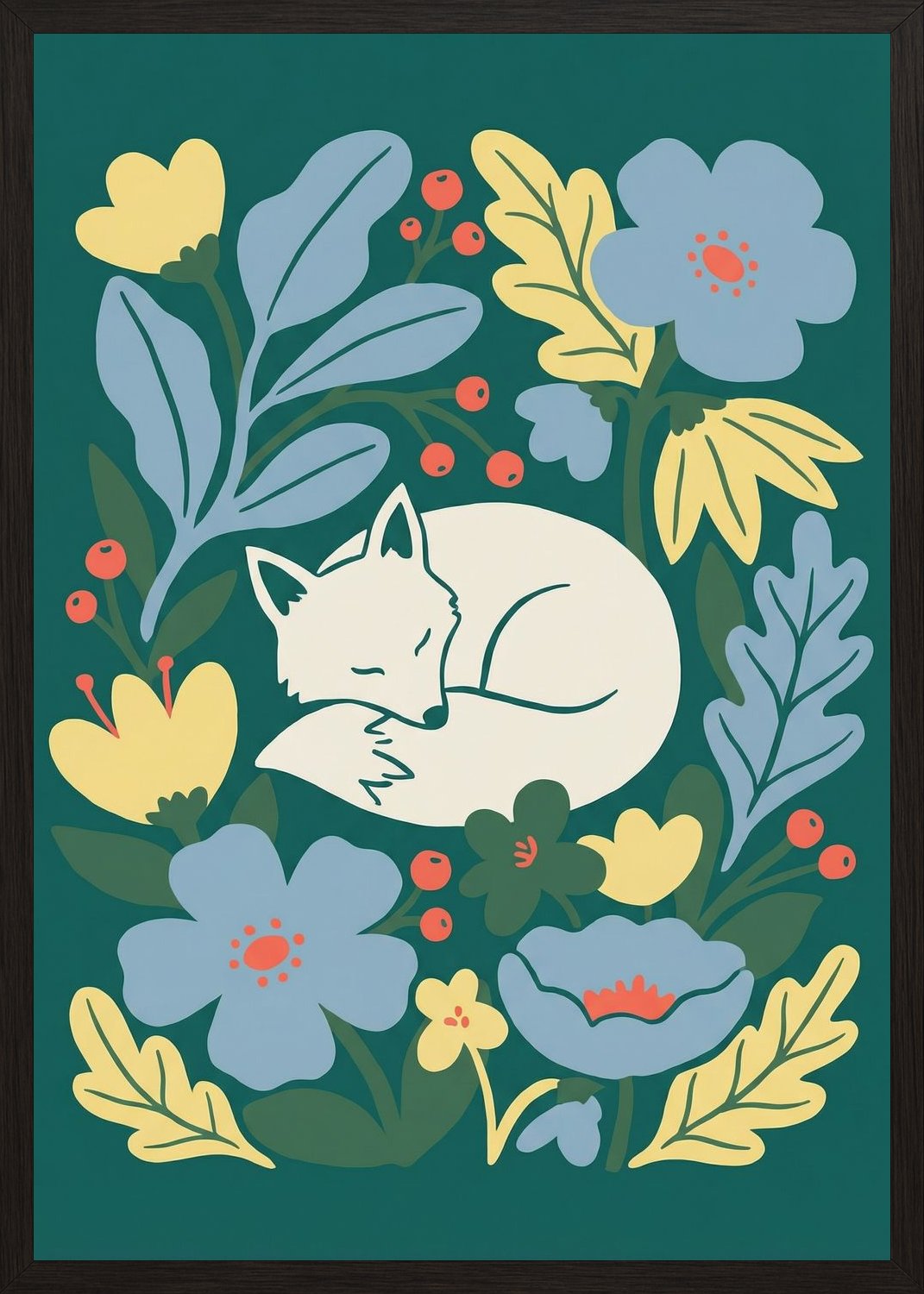 Poster in oak frame