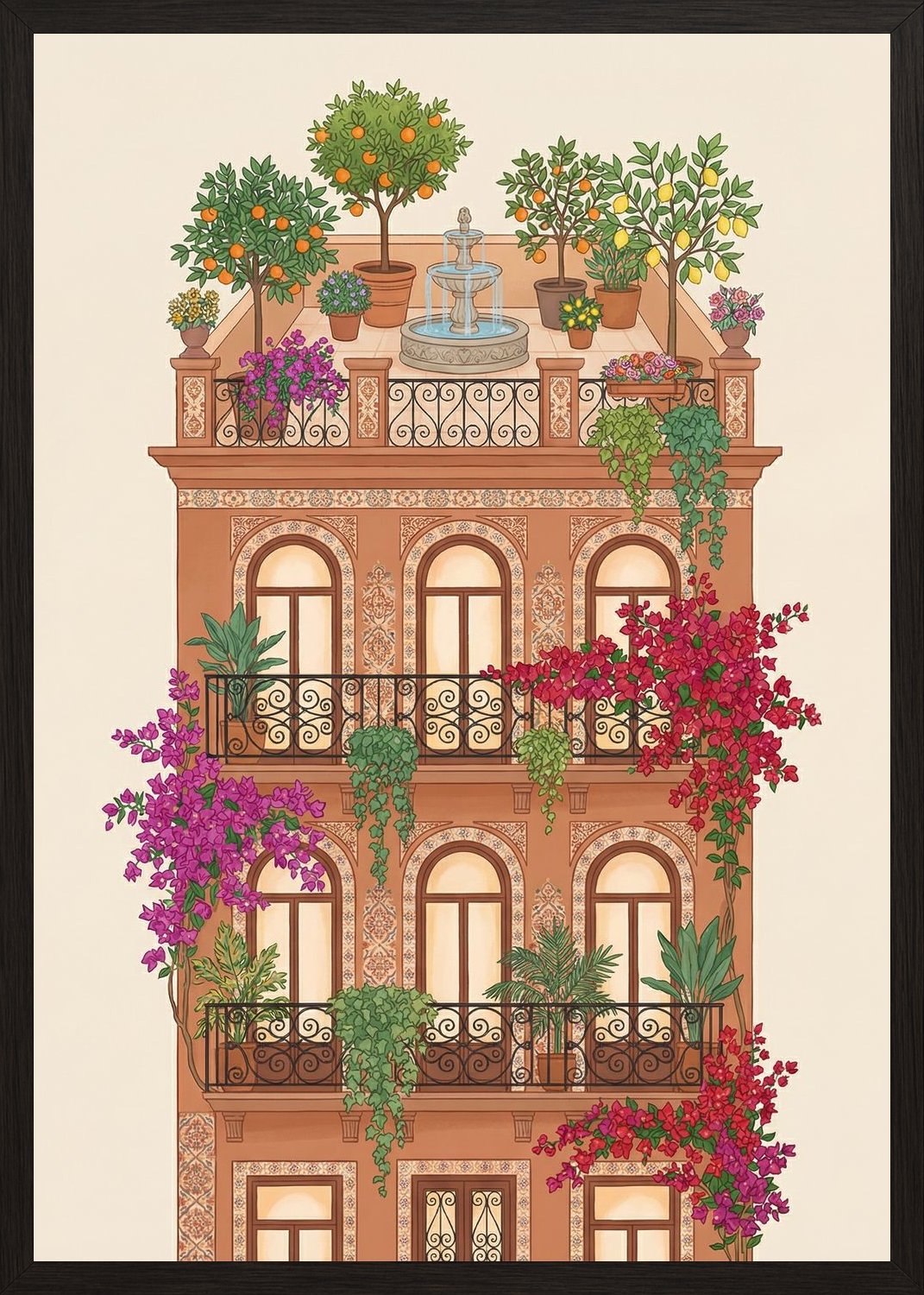 Poster in black frame