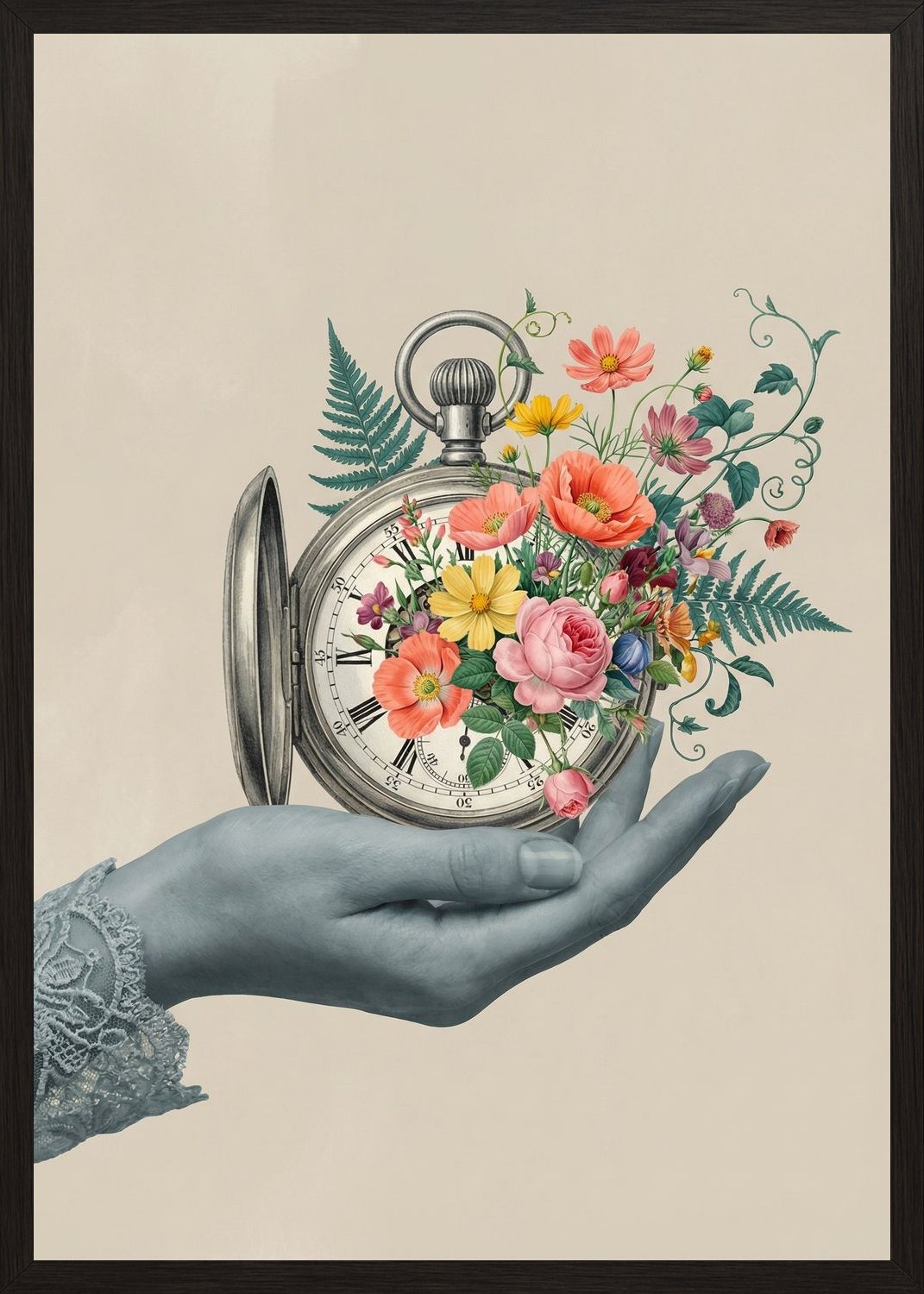 Poster in black frame