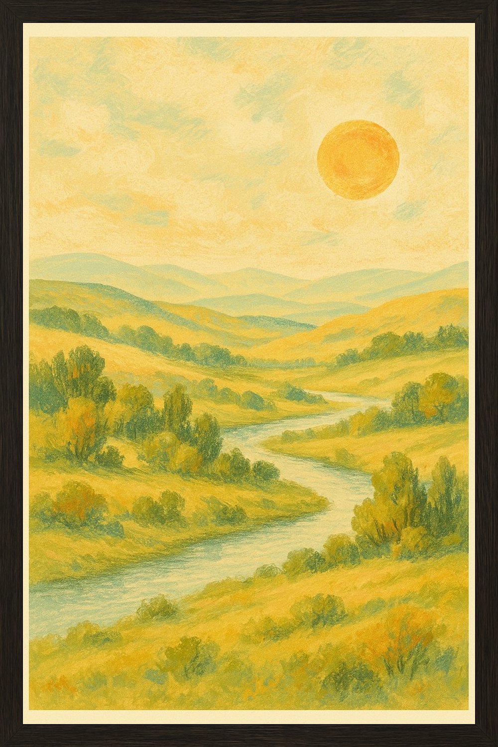 Poster in black frame