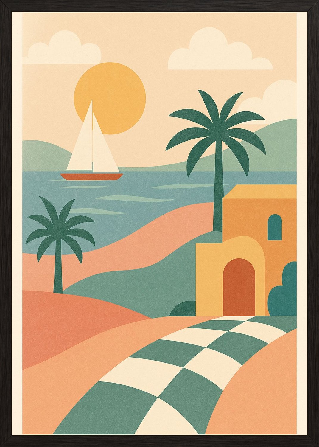 Poster in black frame