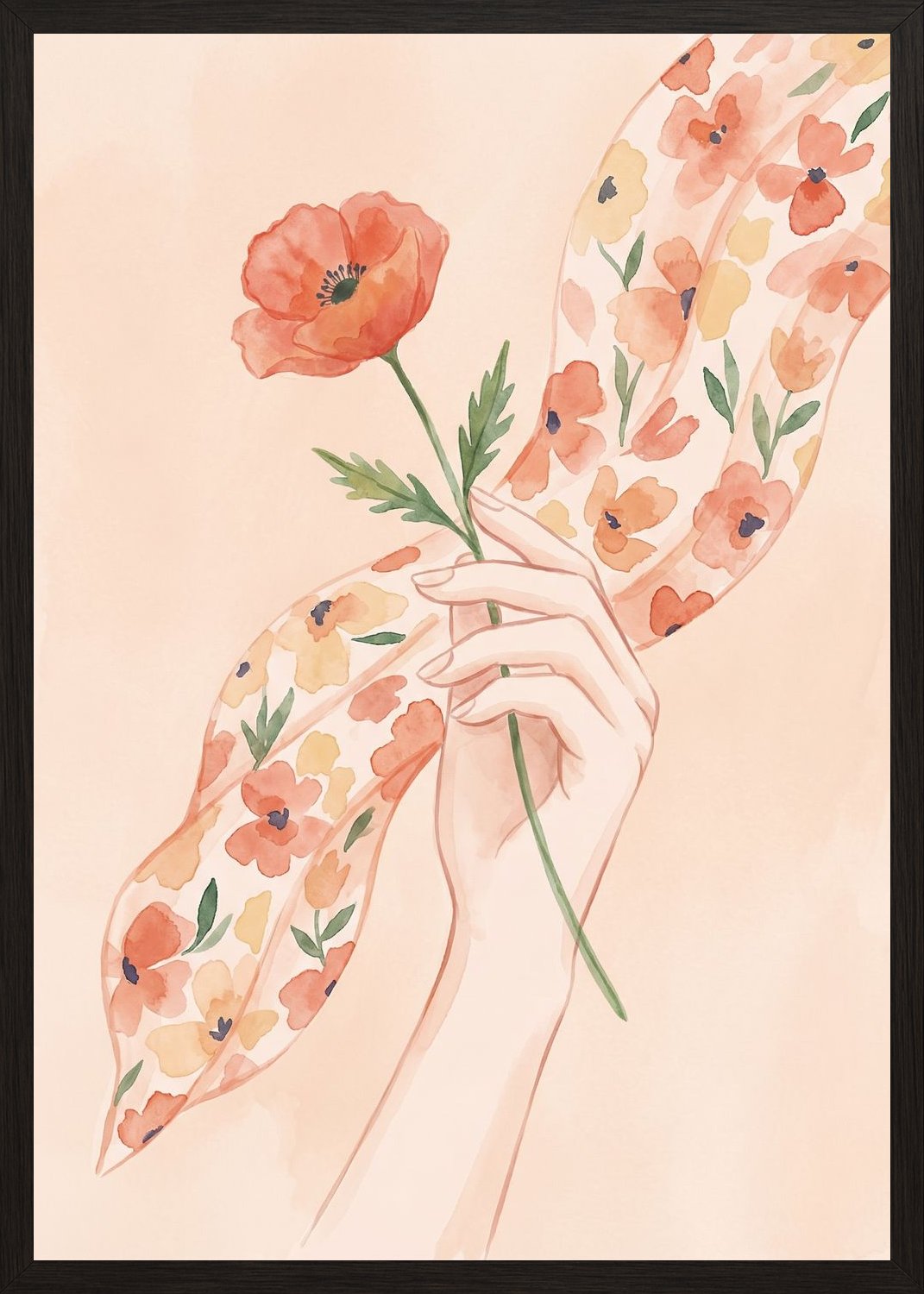 Poster in black frame