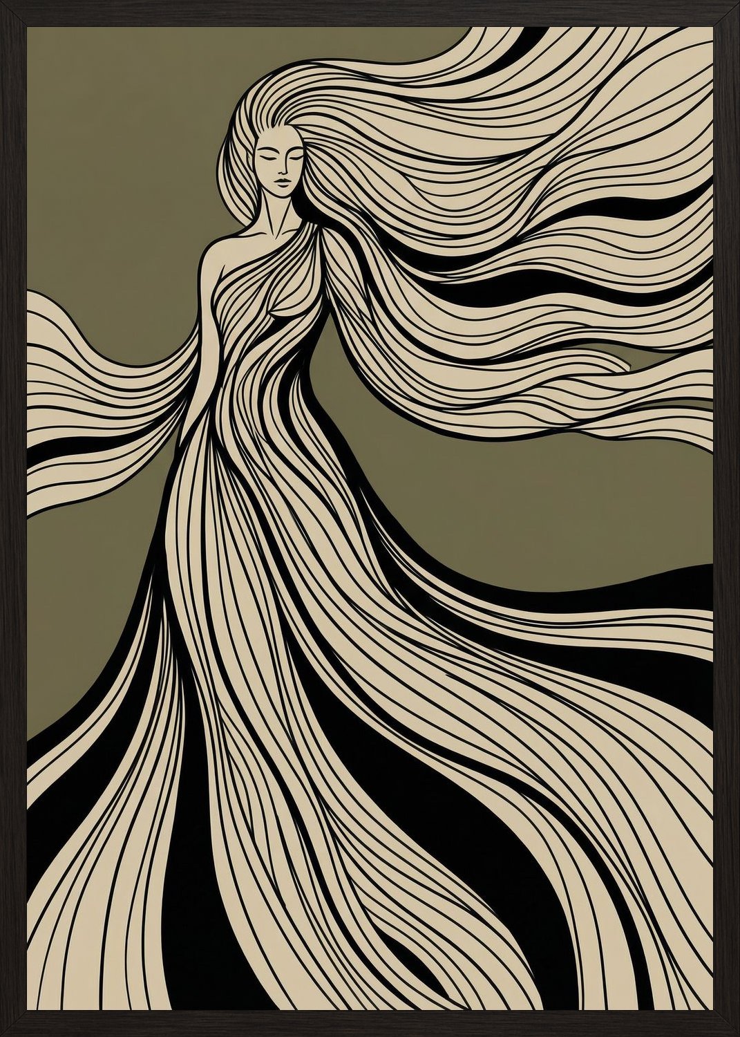 Poster in black frame