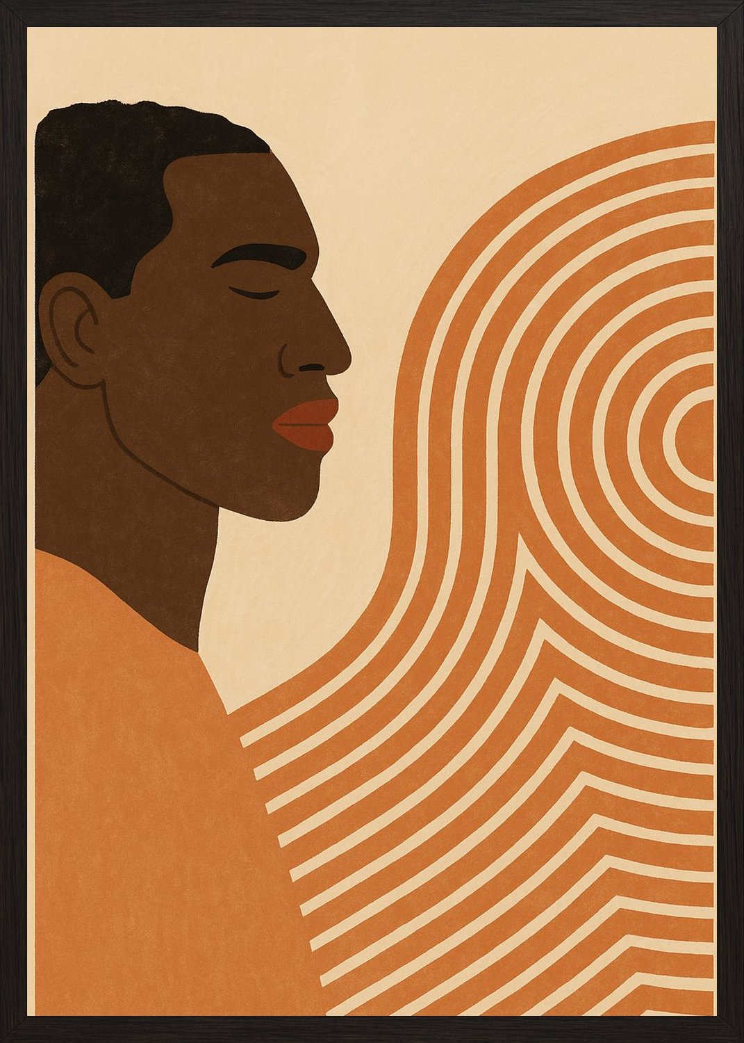 Poster in black frame